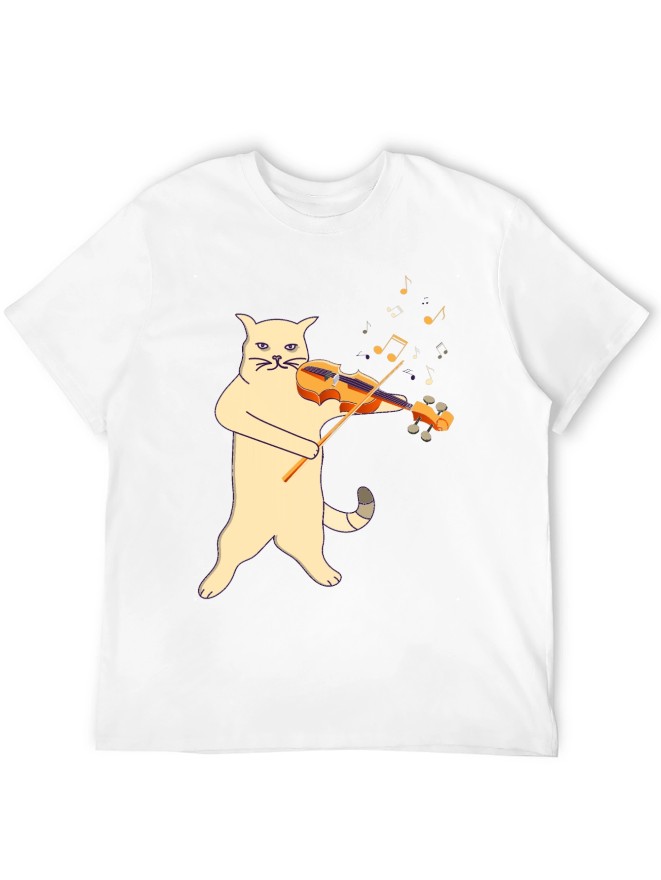 Black Cat Violinist Graphic Tee - Unique Music Lover Shirt view 12
