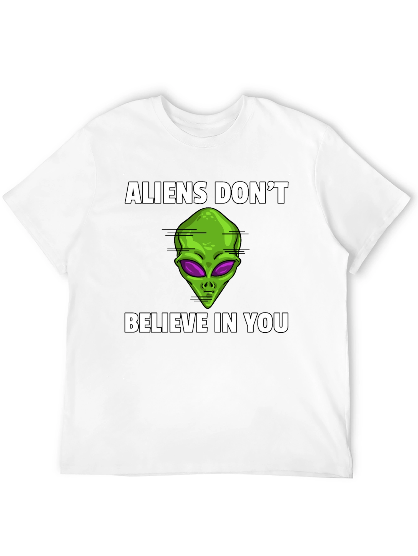 Black Aliens Don't Believe T-Shirt view 12