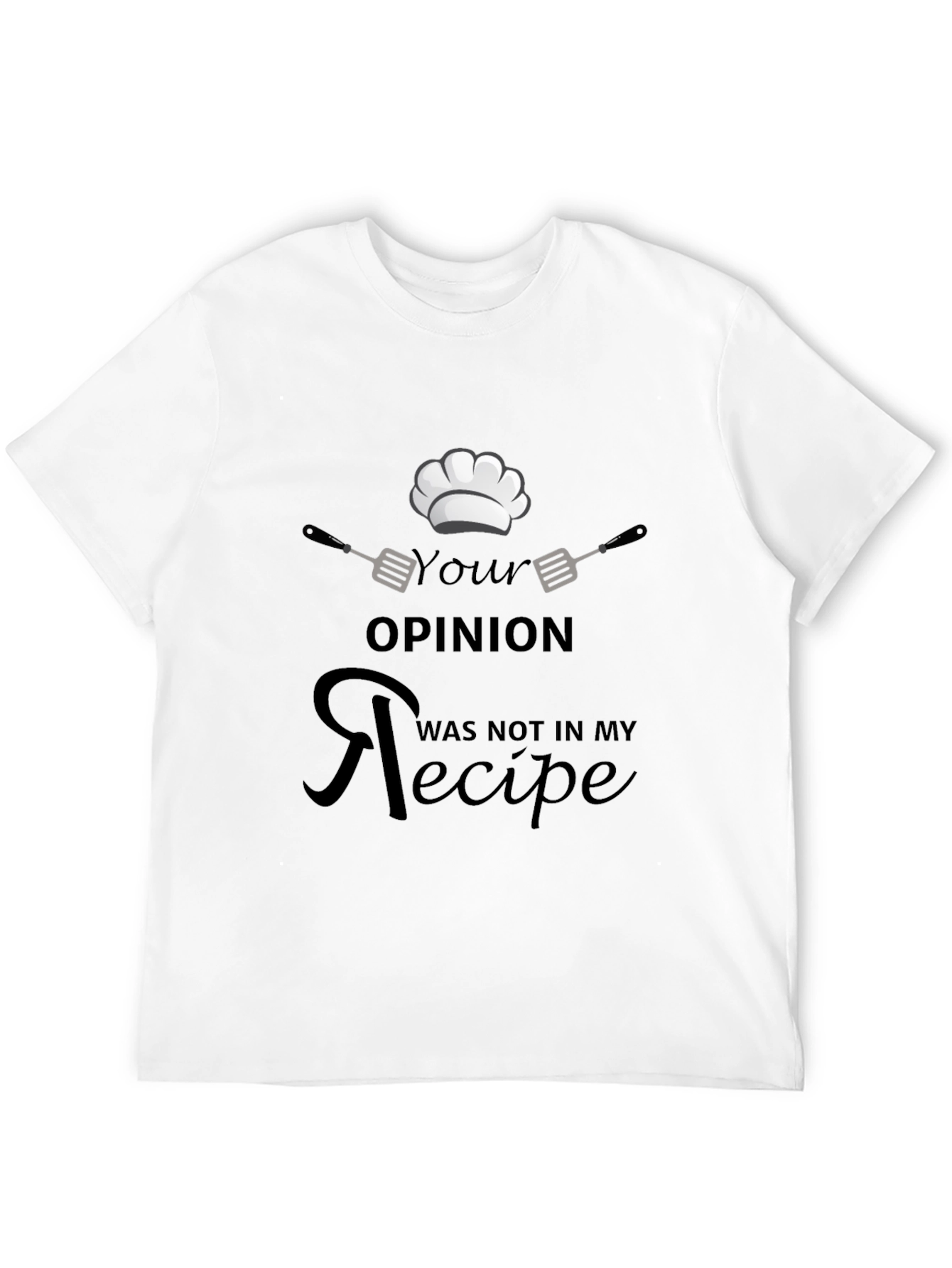 Black Chef's Opinion Recipe Black T-Shirt view 12