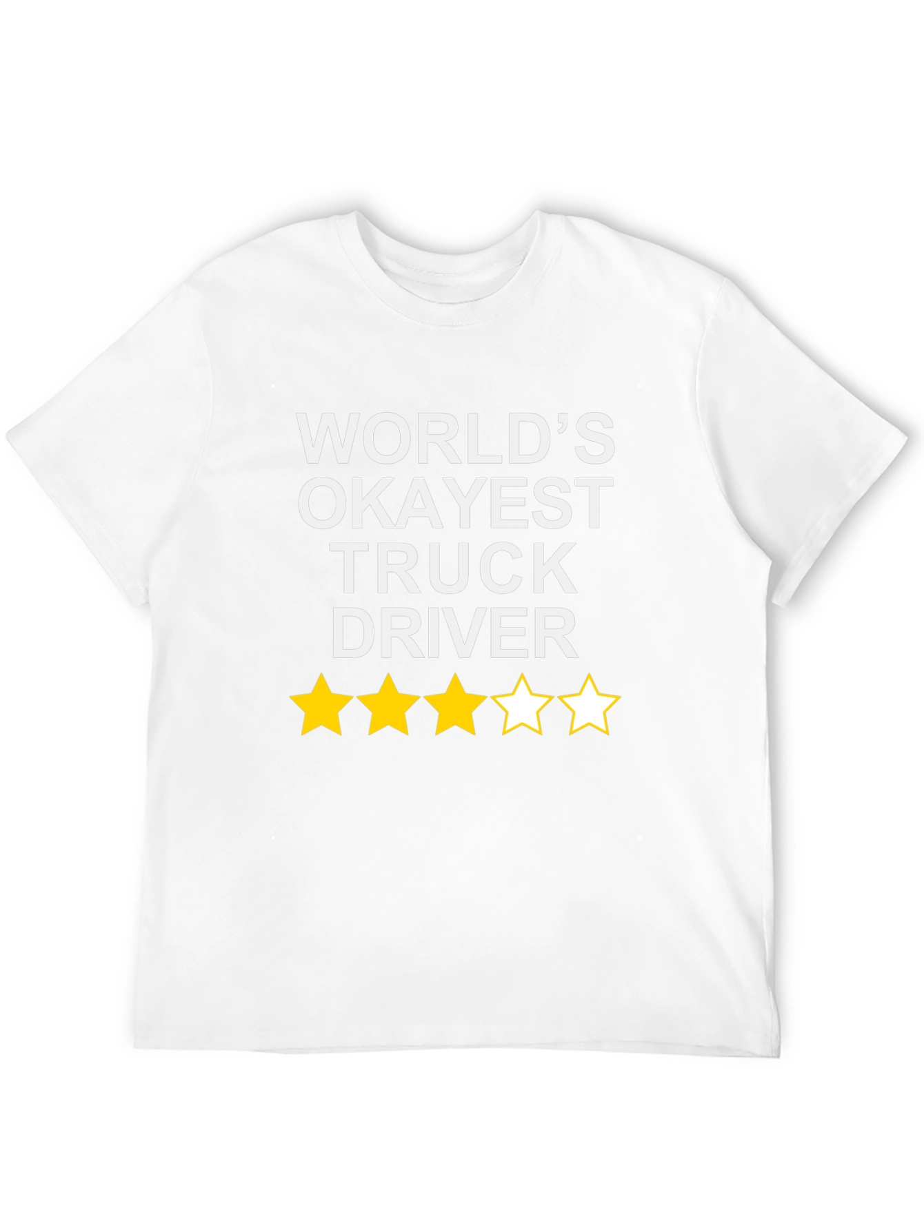 Black World's Okayest Truck Driver - Funny T-Shirt view 12