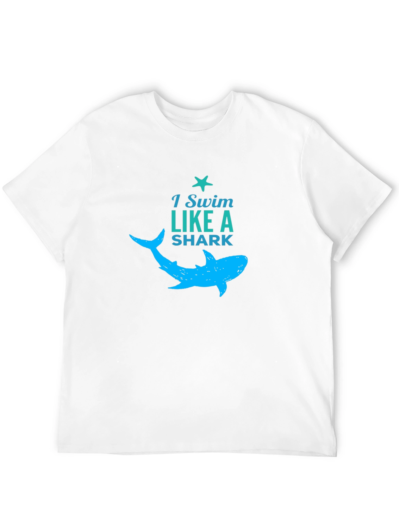 Black I Swim Like a Shark Graphic Tee view 12