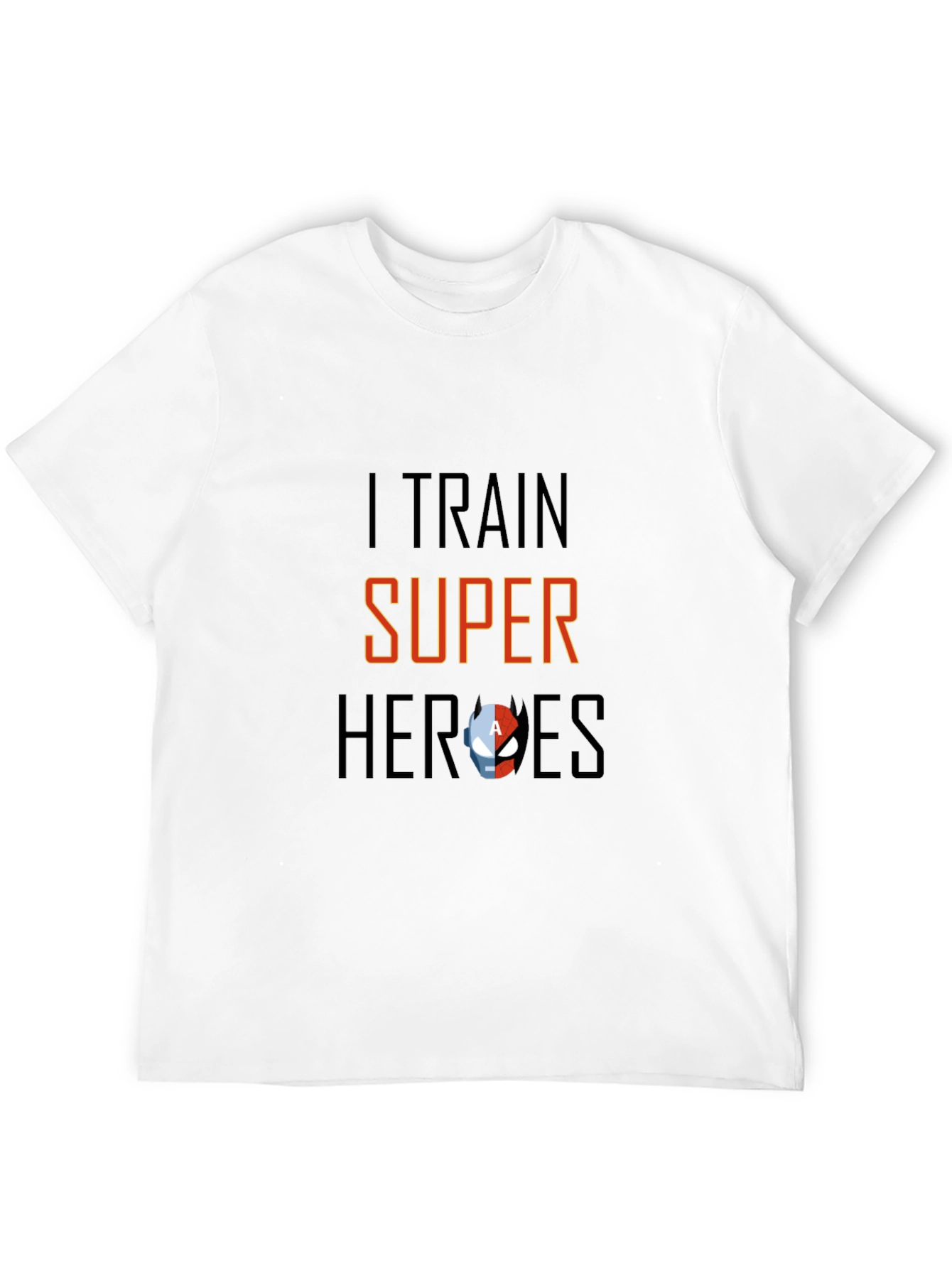 Black I Train Super Heroes Graphic T-Shirt view 12