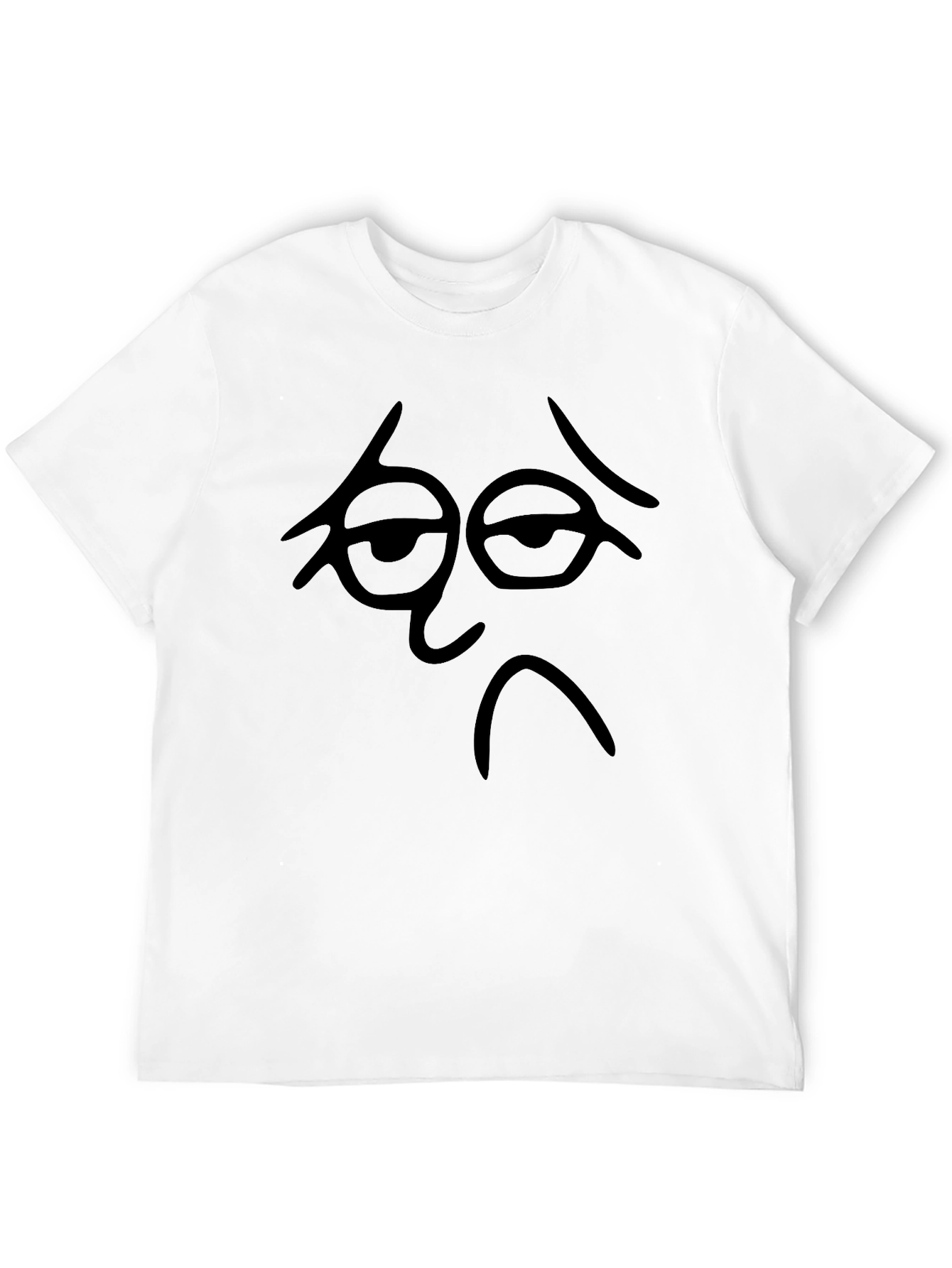 Black Sad Face Graphic Black T-Shirt - Unisex view 12