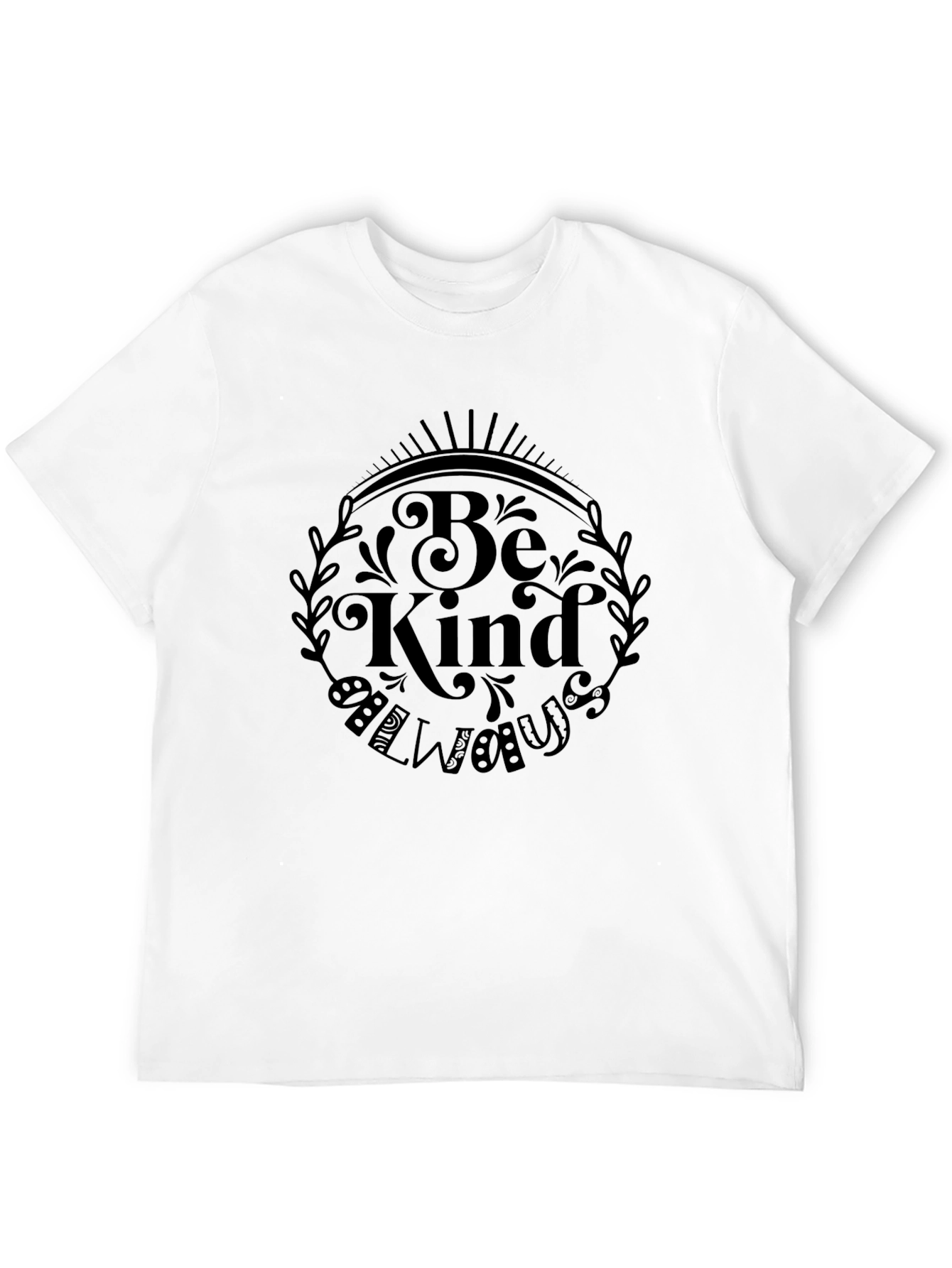 Black Be Kind Always Graphic Tee - Black Unisex T-Shirt view 12