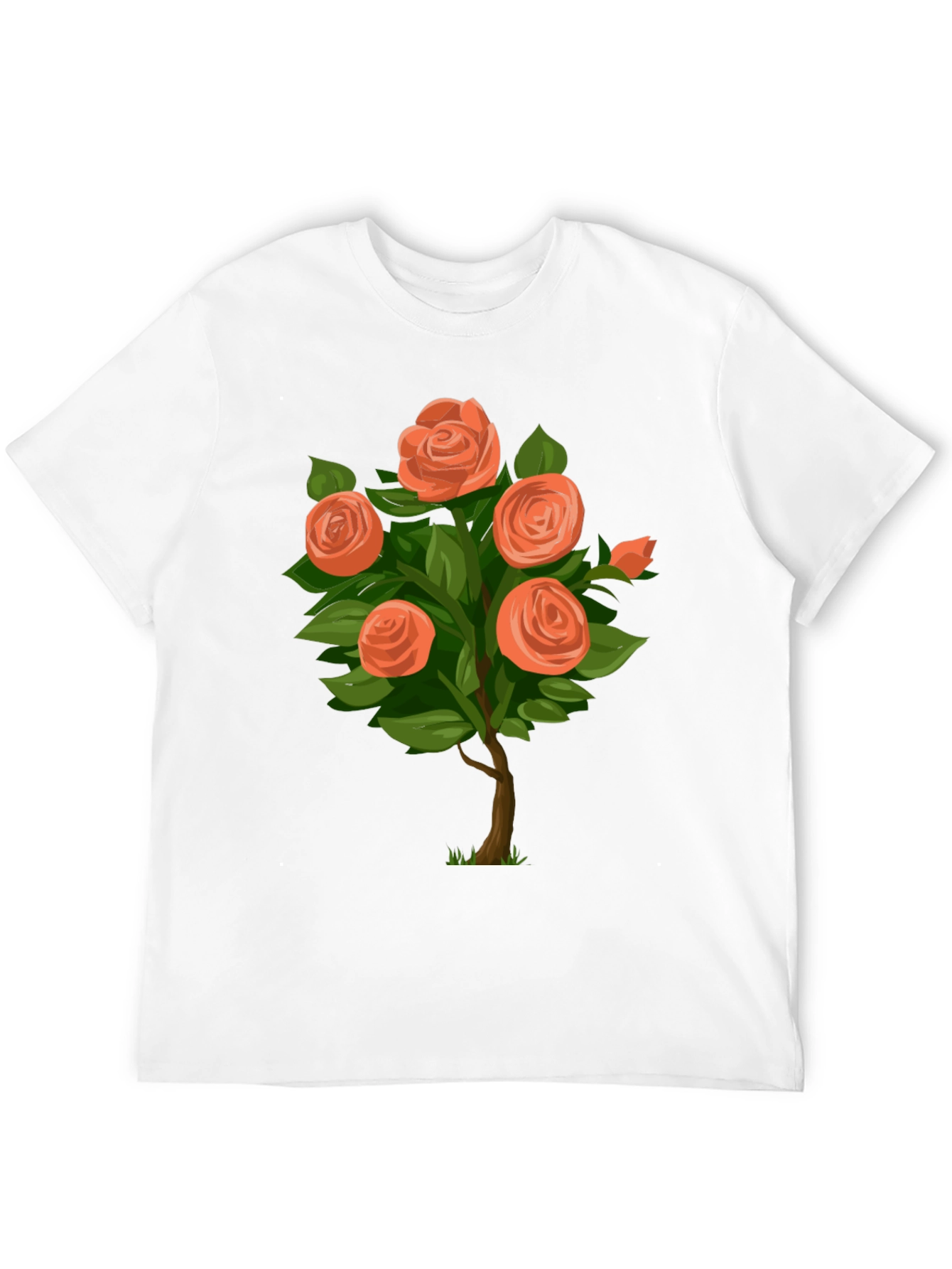 Black Floral Rose Bush Graphic Tee view 12
