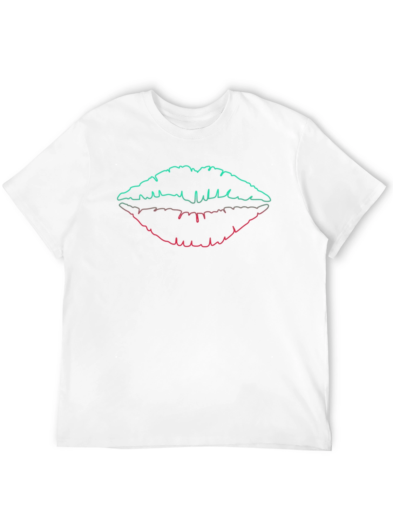 Black Neon Lips Graphic Tee - Cool & Trendy Design view 12