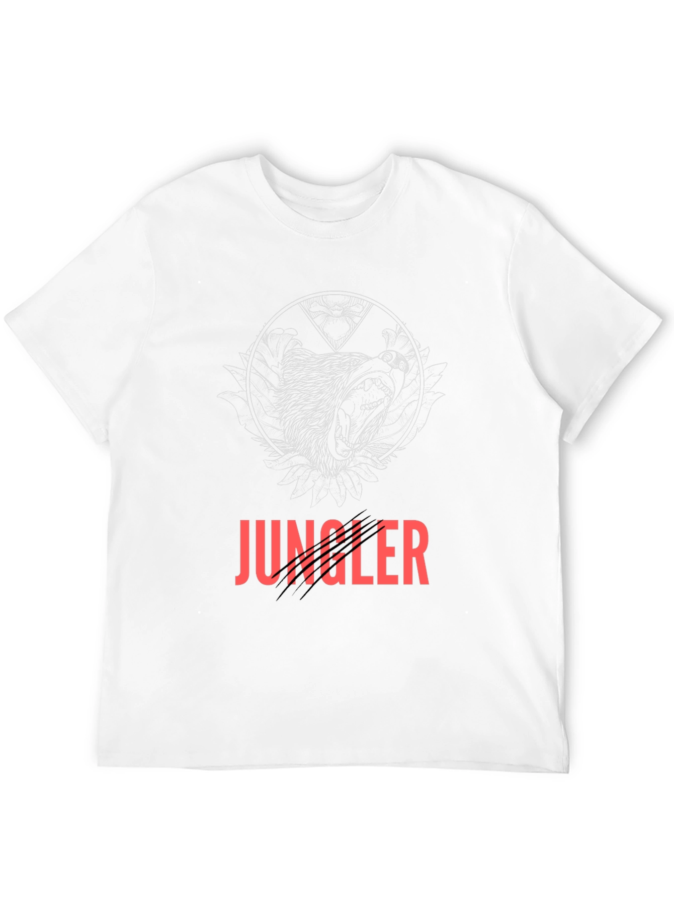 Black Jungle Bear Tee - Black Graphic T-Shirt view 12