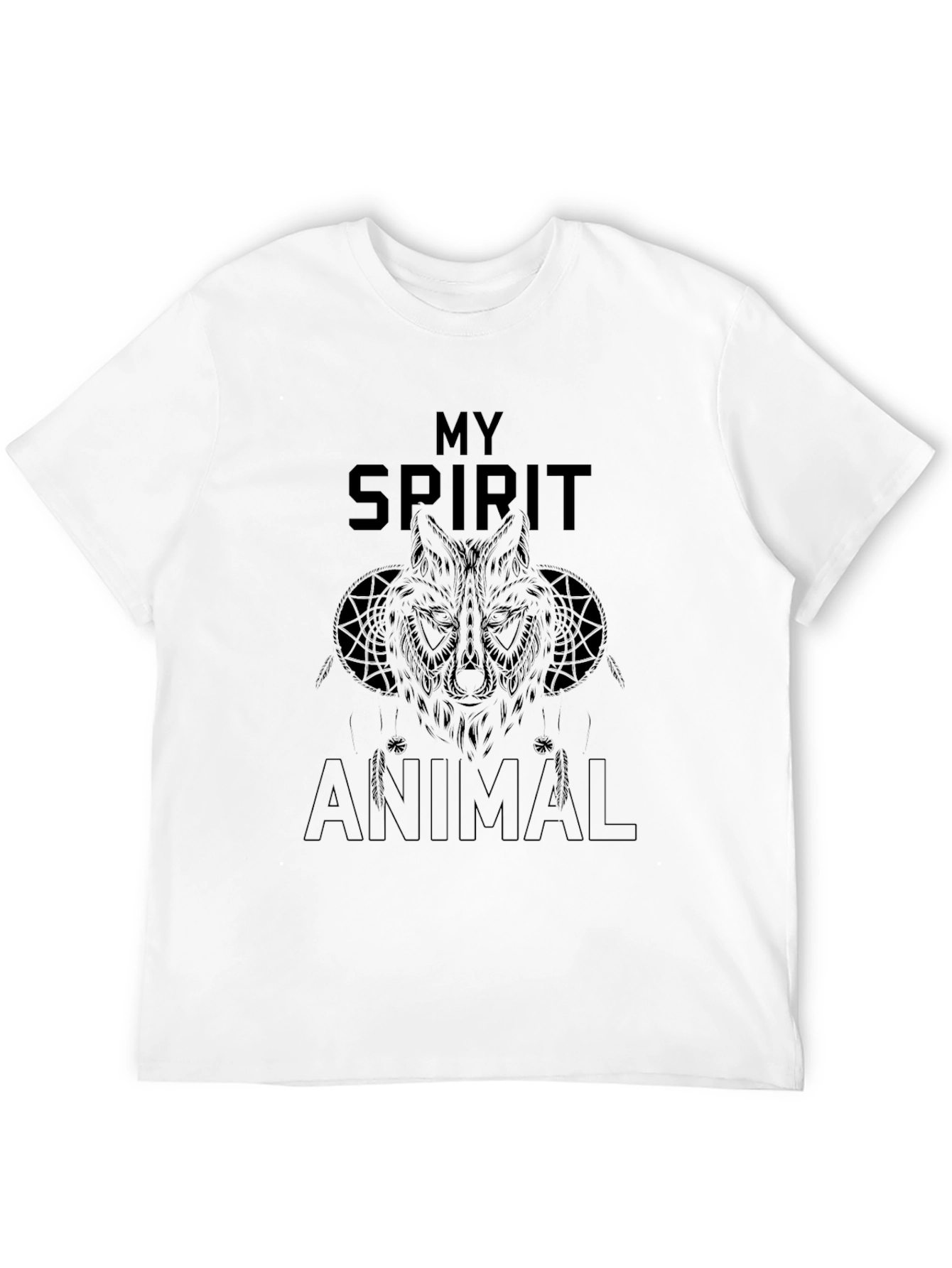 Men's Black "My Spirit Animal" Graphic Tee - 12
