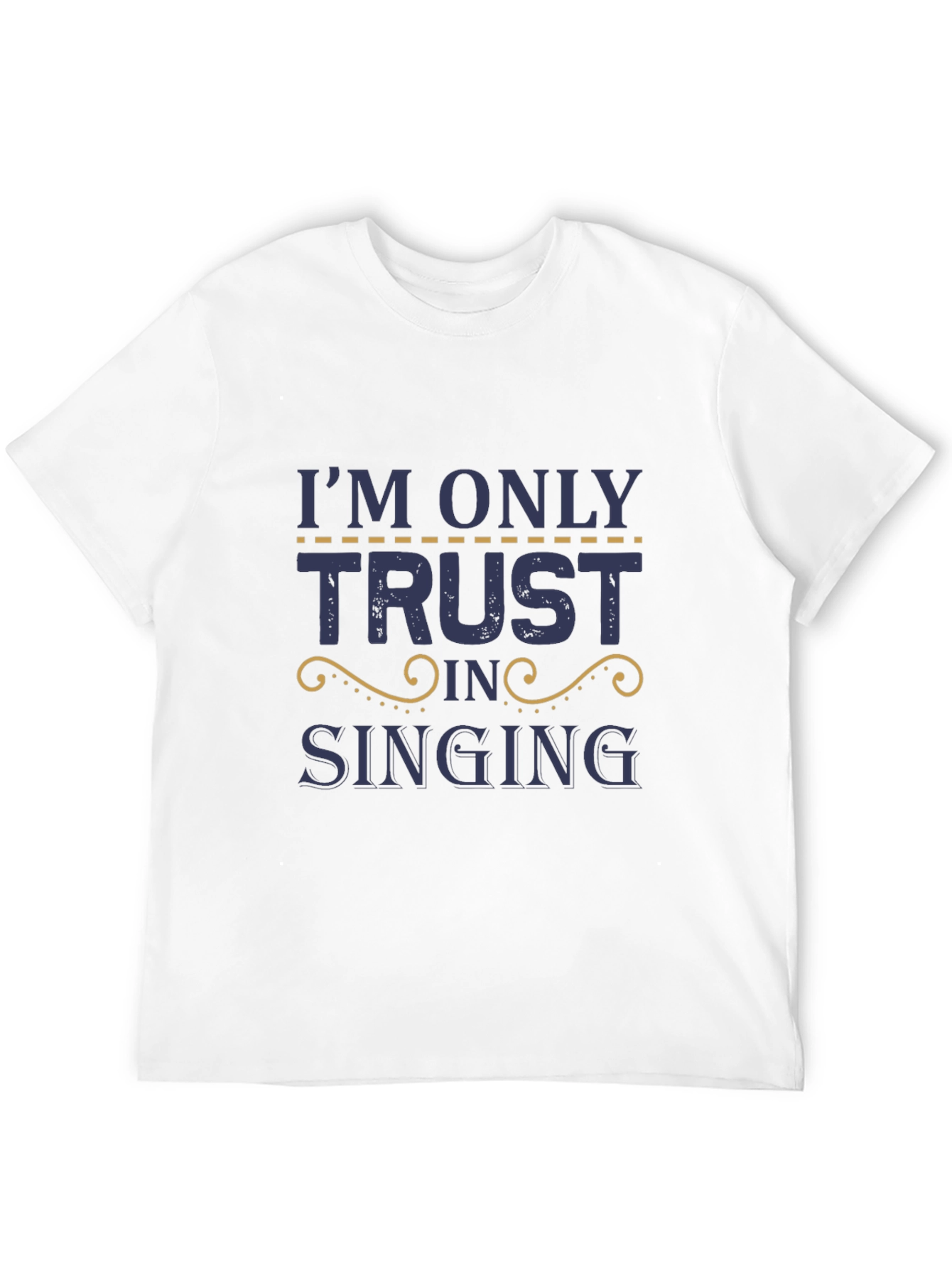Black Trust In Singing T-Shirt - Black Cotton Tee view 12