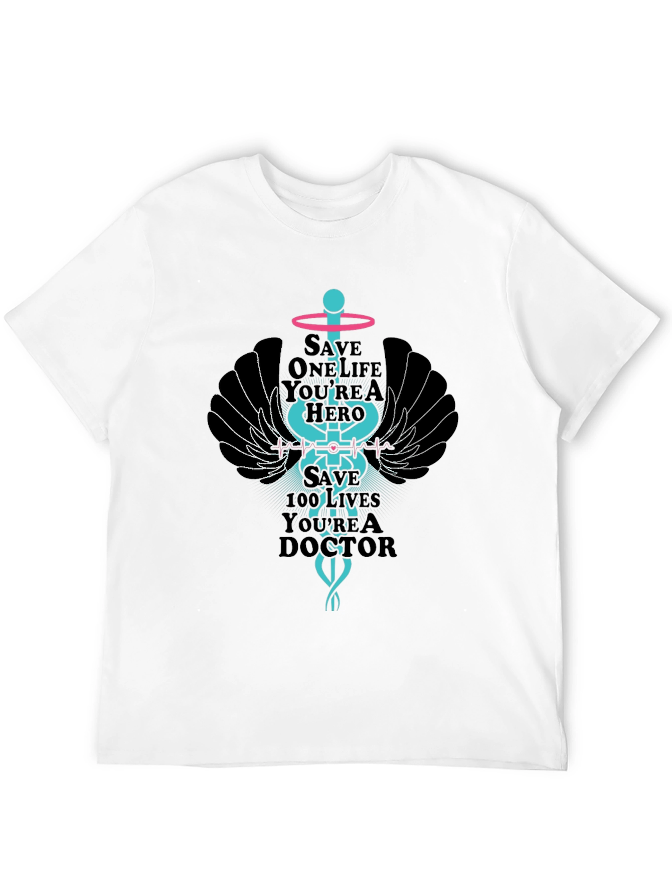 Black Hero Doctor Graphic T-Shirt view 12
