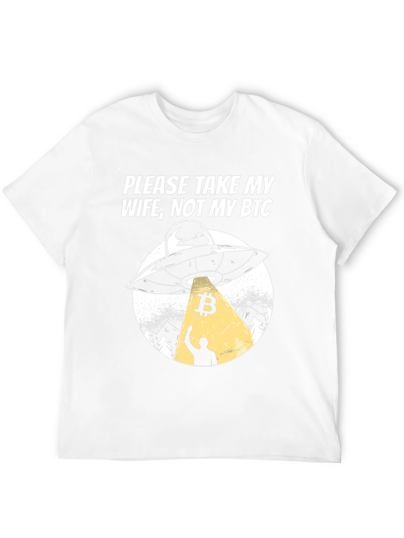 Black Take My Wife, Not My BTC UFO Graphic T-Shirt view 12