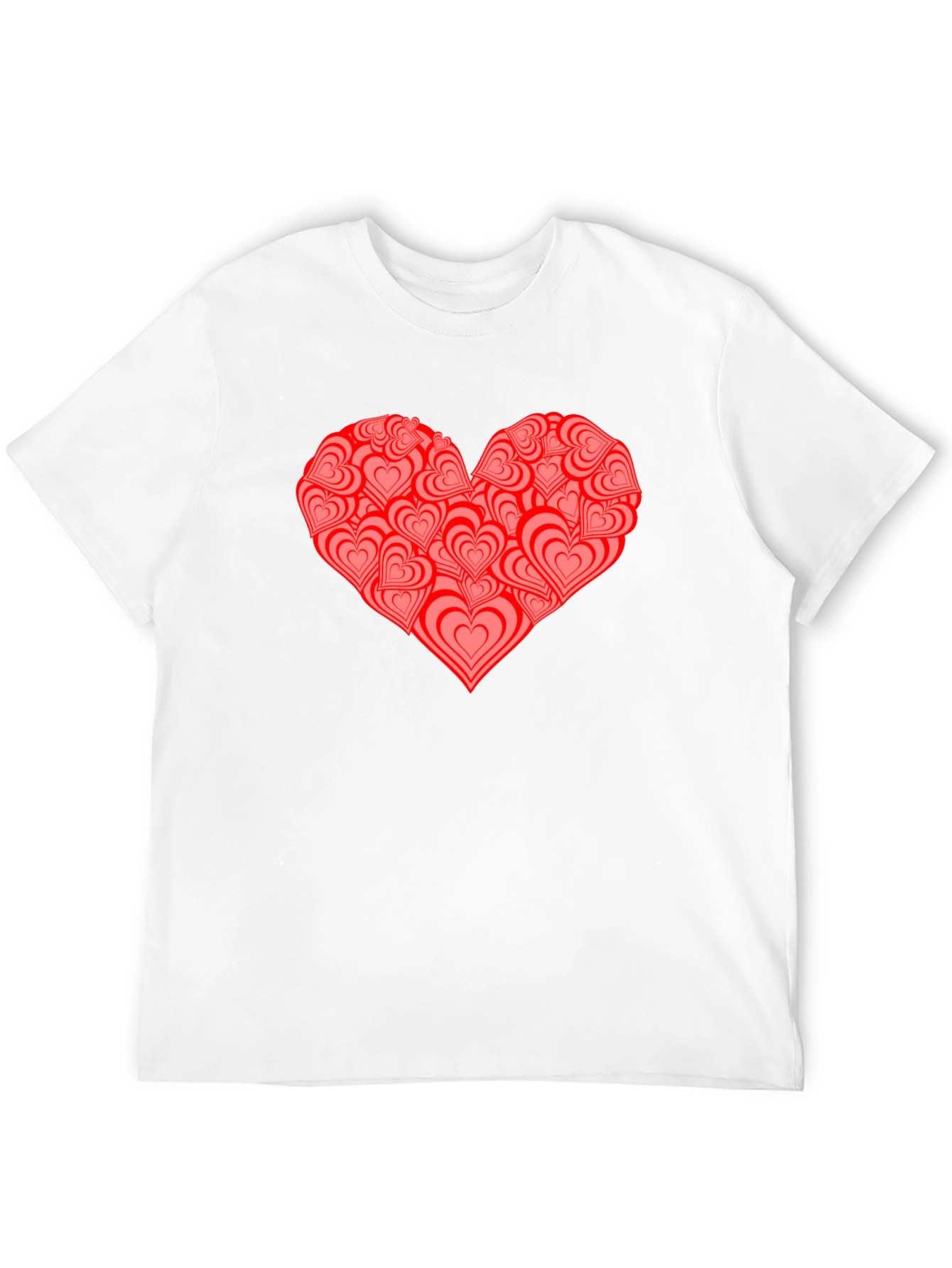 Black Heart Print Black T-Shirt view 12