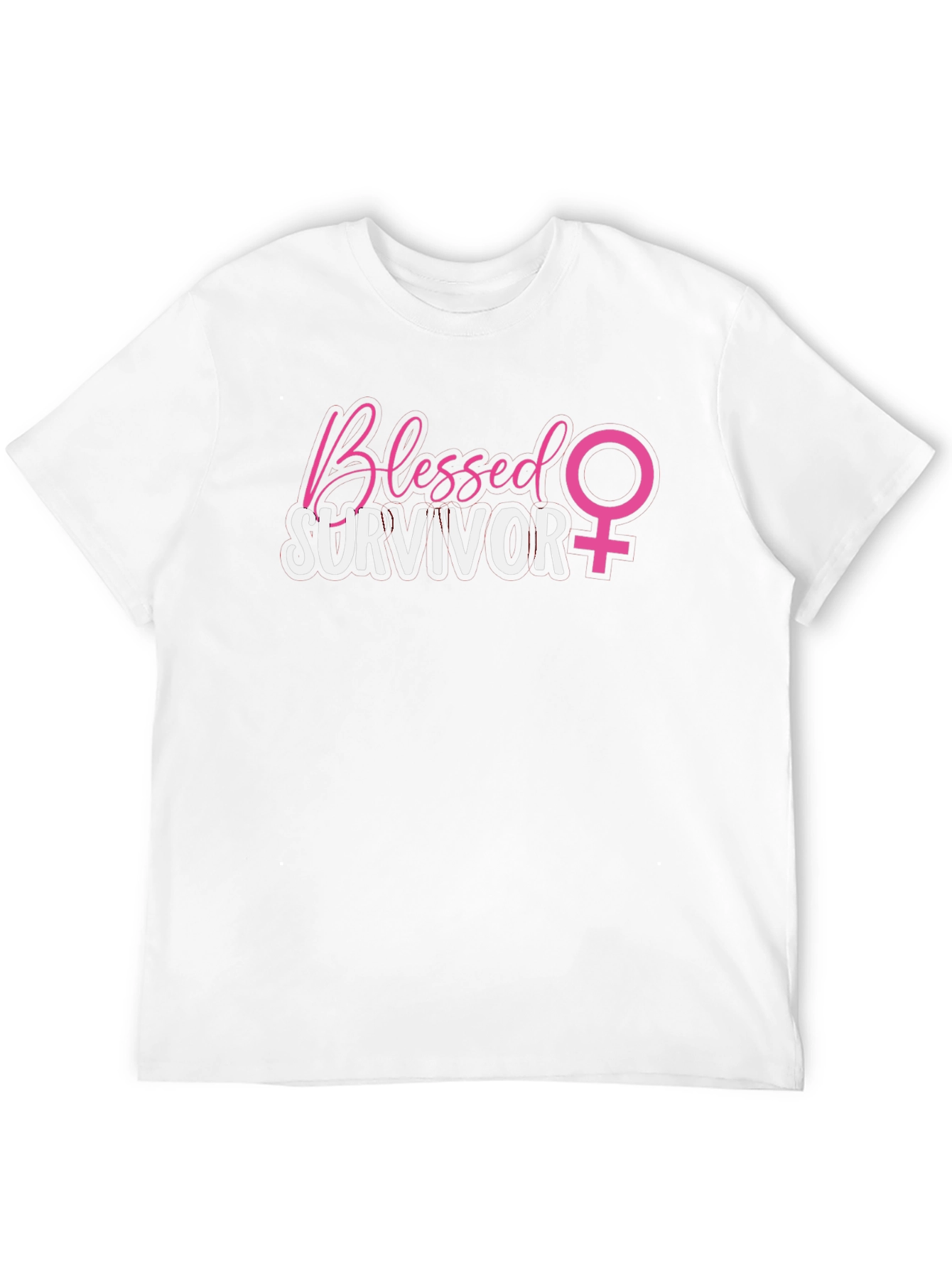 Black Blessed Survivor T-Shirt - Breast Cancer Awareness view 12