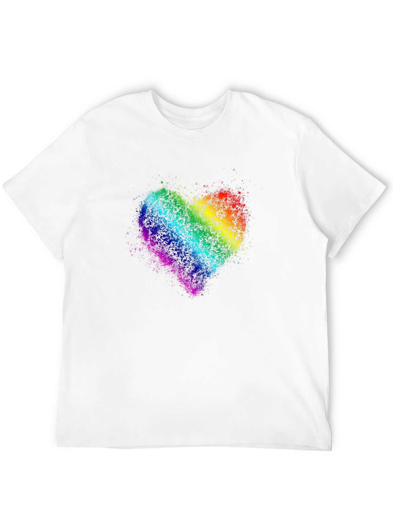 Black Rainbow Heart Graphic Black T-Shirt view 12
