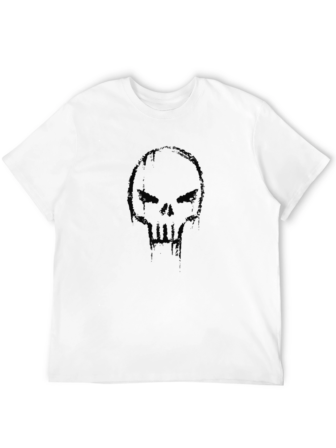 Black Skull Graphic Black T-Shirt view 12
