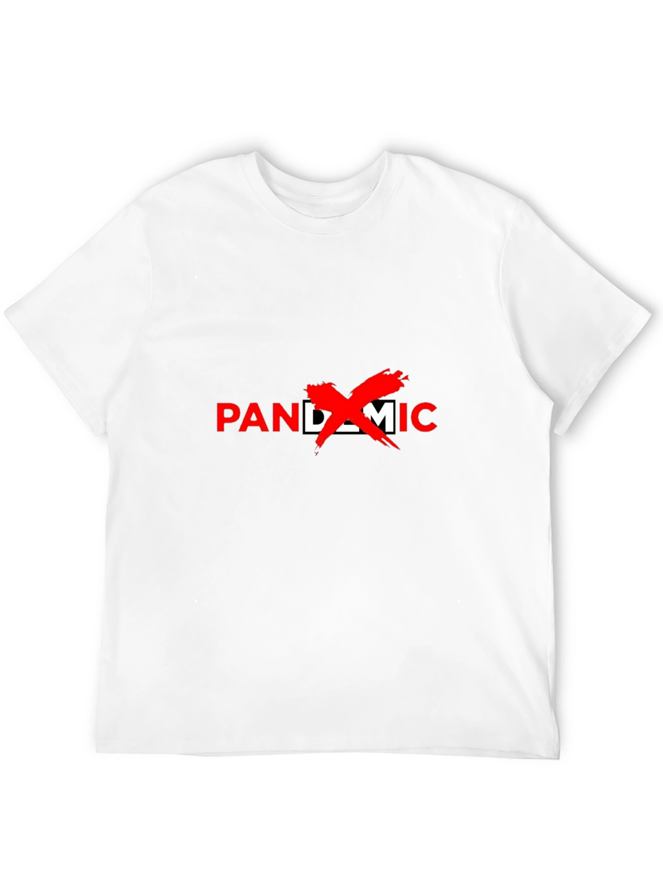 Black Pandemic Crossed Out Graphic T-Shirt view 12