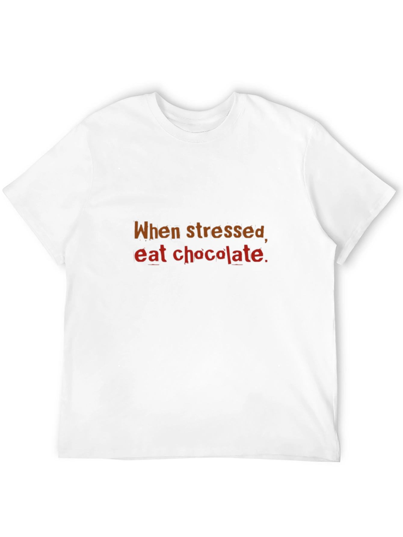 Black When Stressed Eat Chocolate T-Shirt, Comfort Tee view 12