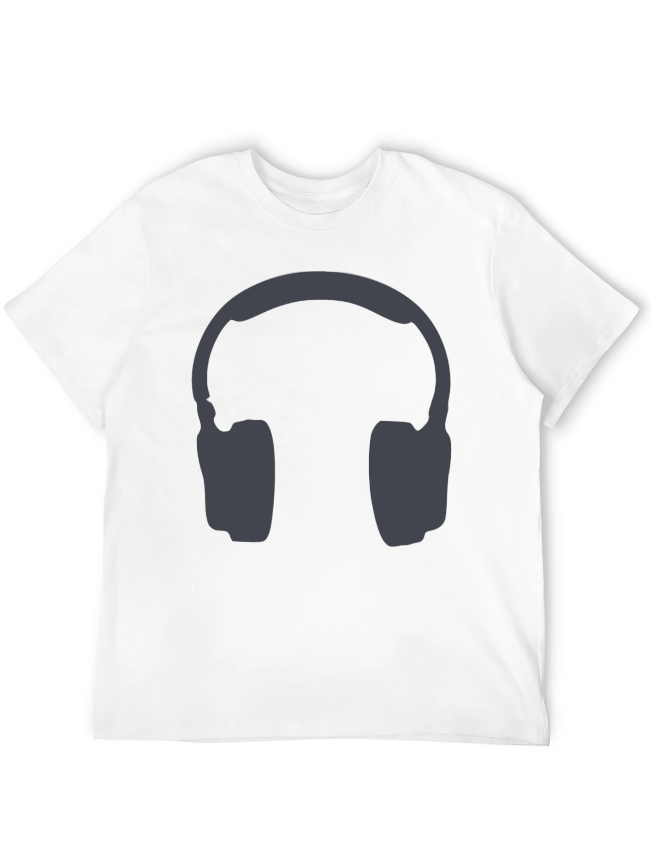 Black Black T-Shirt with Headphone Graphic view 12