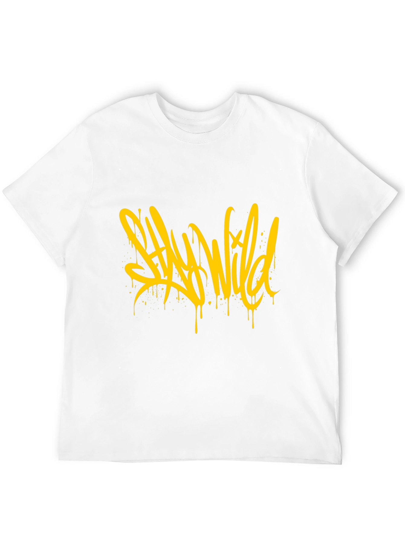 Black Stay Wild Graphic Black T-Shirt view 12