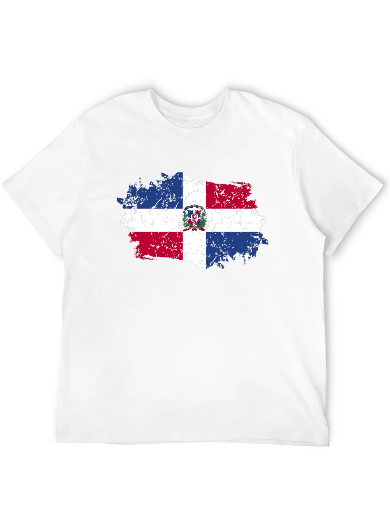 Black Dominican Republic Flag T-Shirt view 12