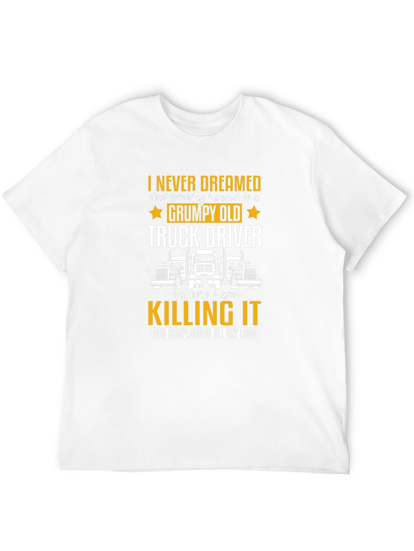 Black Grumpy Old Truck Driver Black T-Shirt view 12