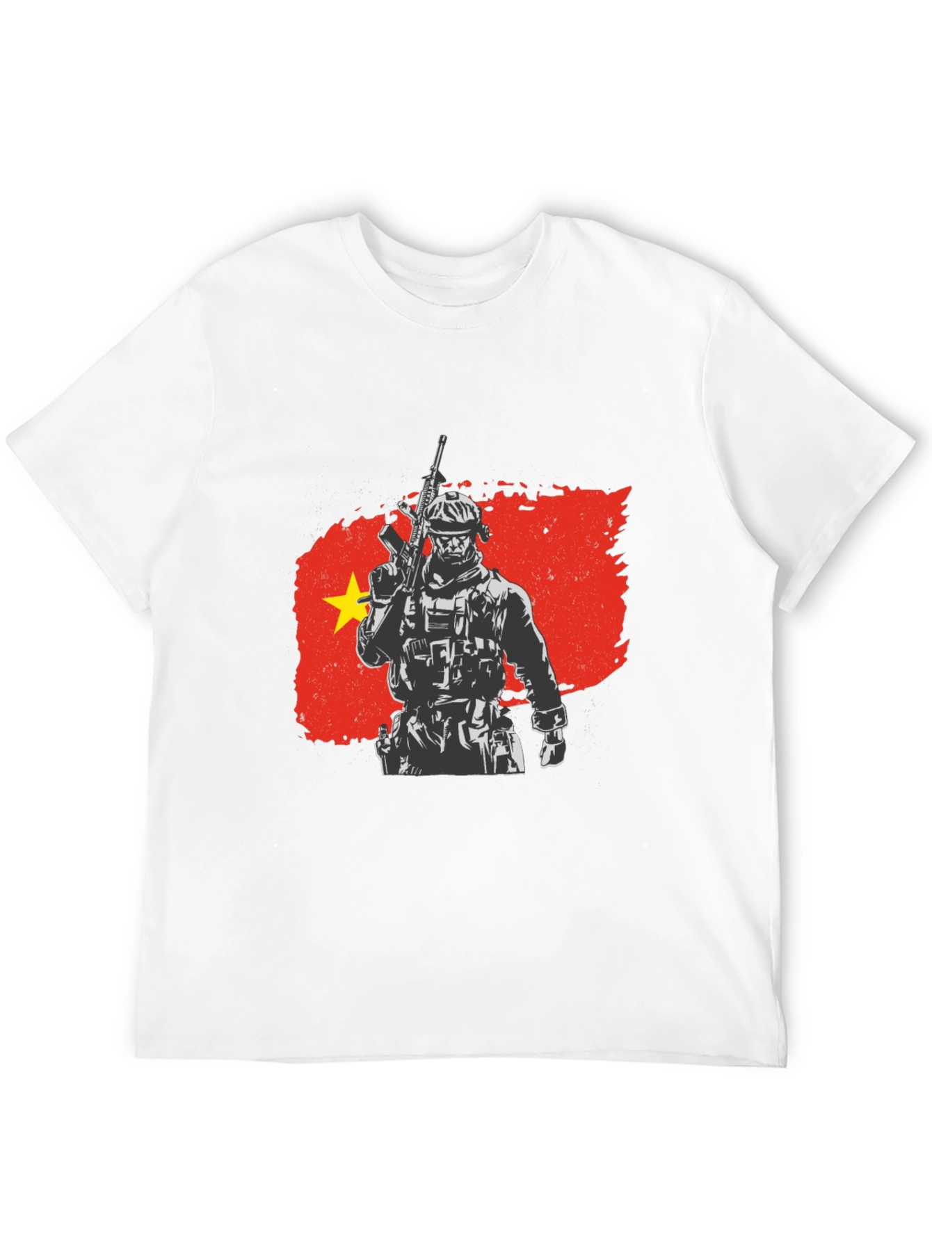 Black Vietnam Soldier Graphic Tee - Black view 12