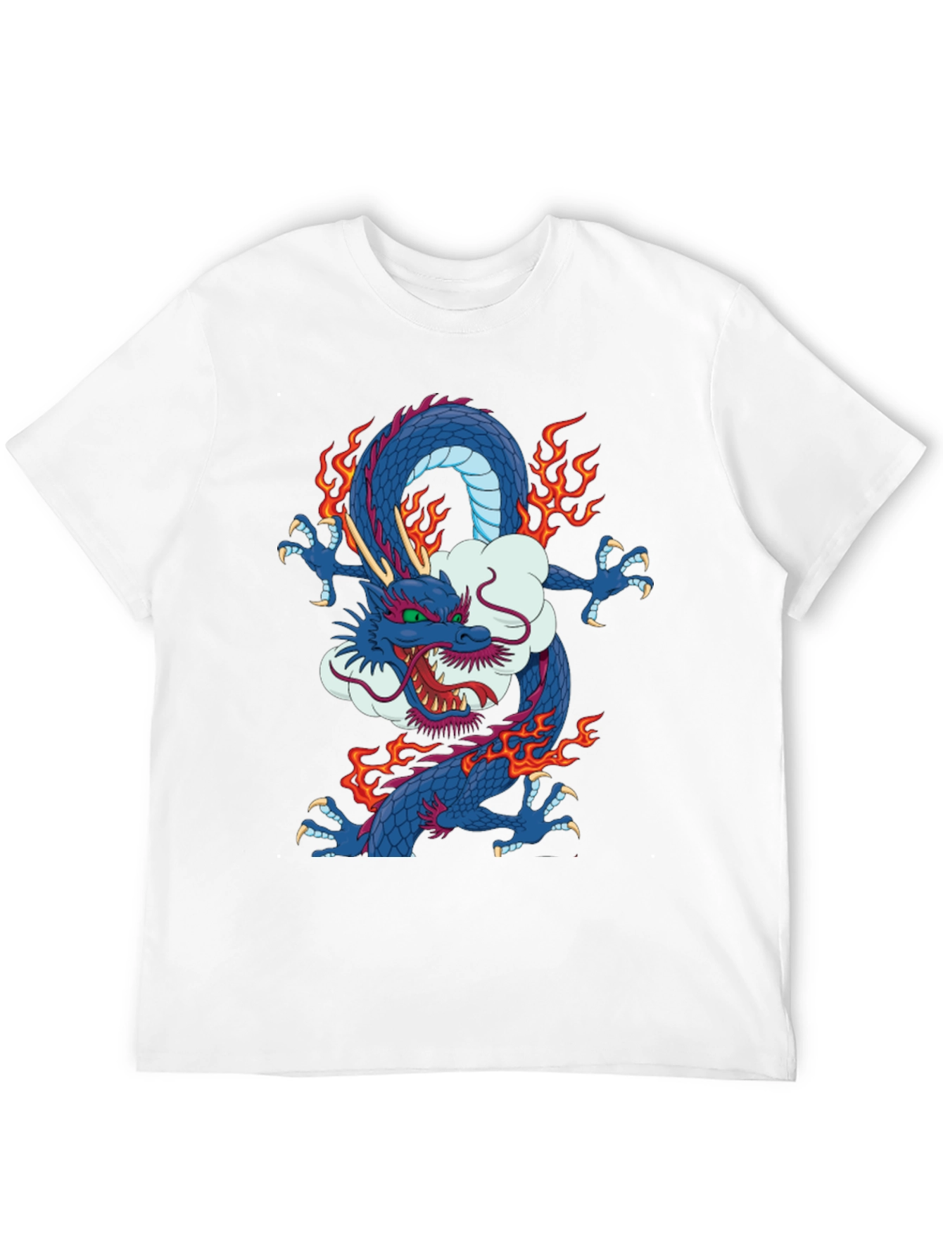 Black Dragon Graphic Print Crew Neck T-Shirt view 12