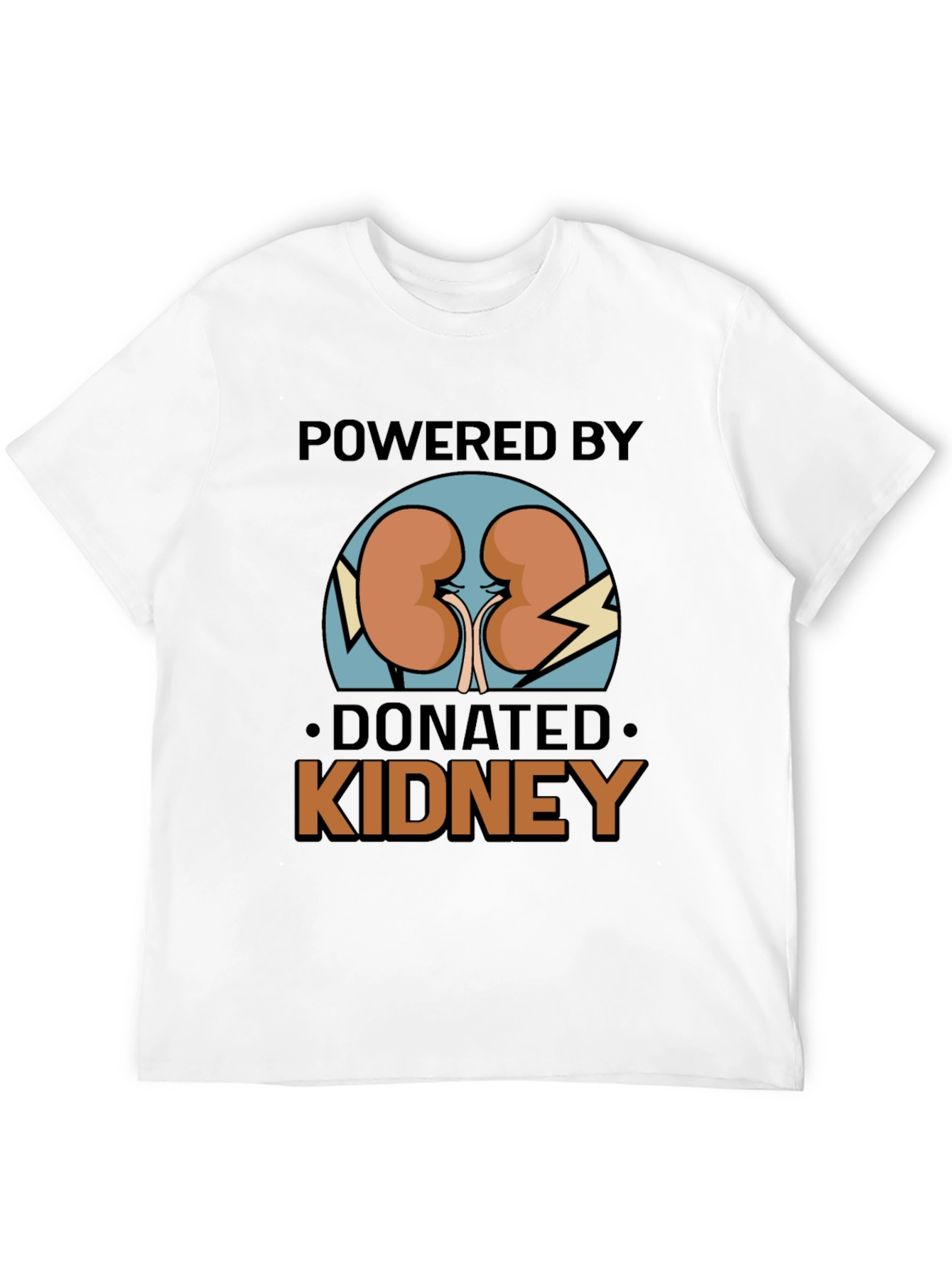 Black Powered by Donated Kidney Black T-Shirt  view 12