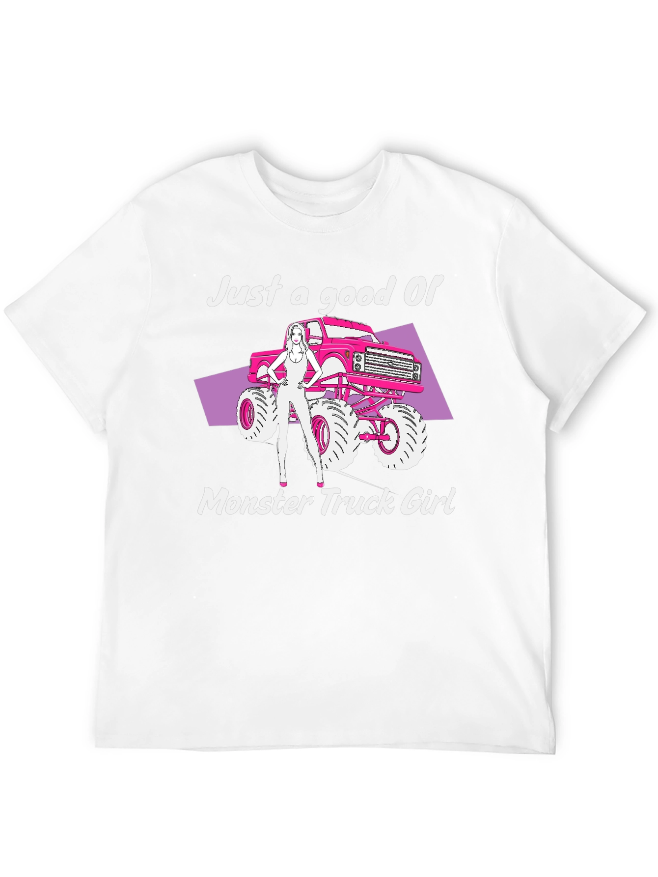 Black Monster Truck Girl Graphic Tee - Black view 12