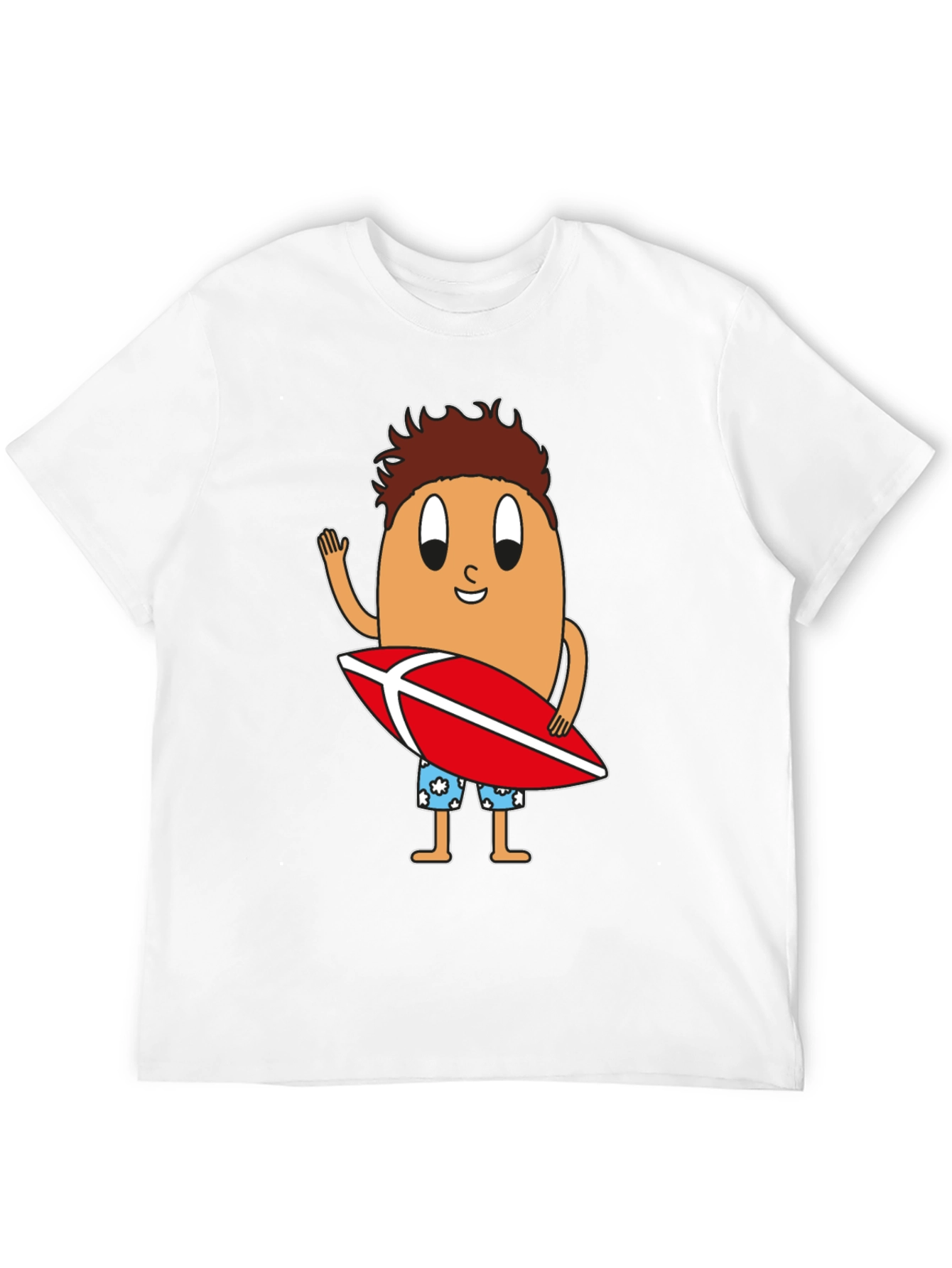 Black Funny Surfing Egg Cartoon Graphic T-Shirt view 12