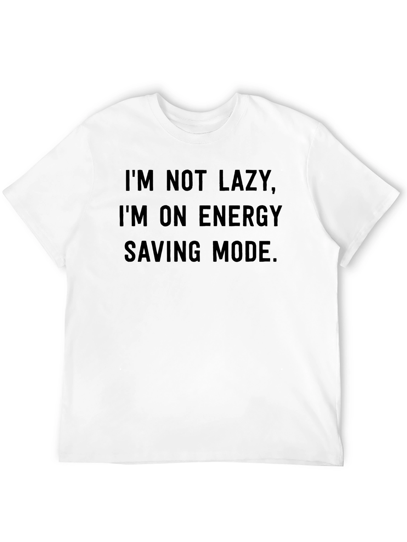 Black Funny Energy Saving Mode Graphic Tee view 12