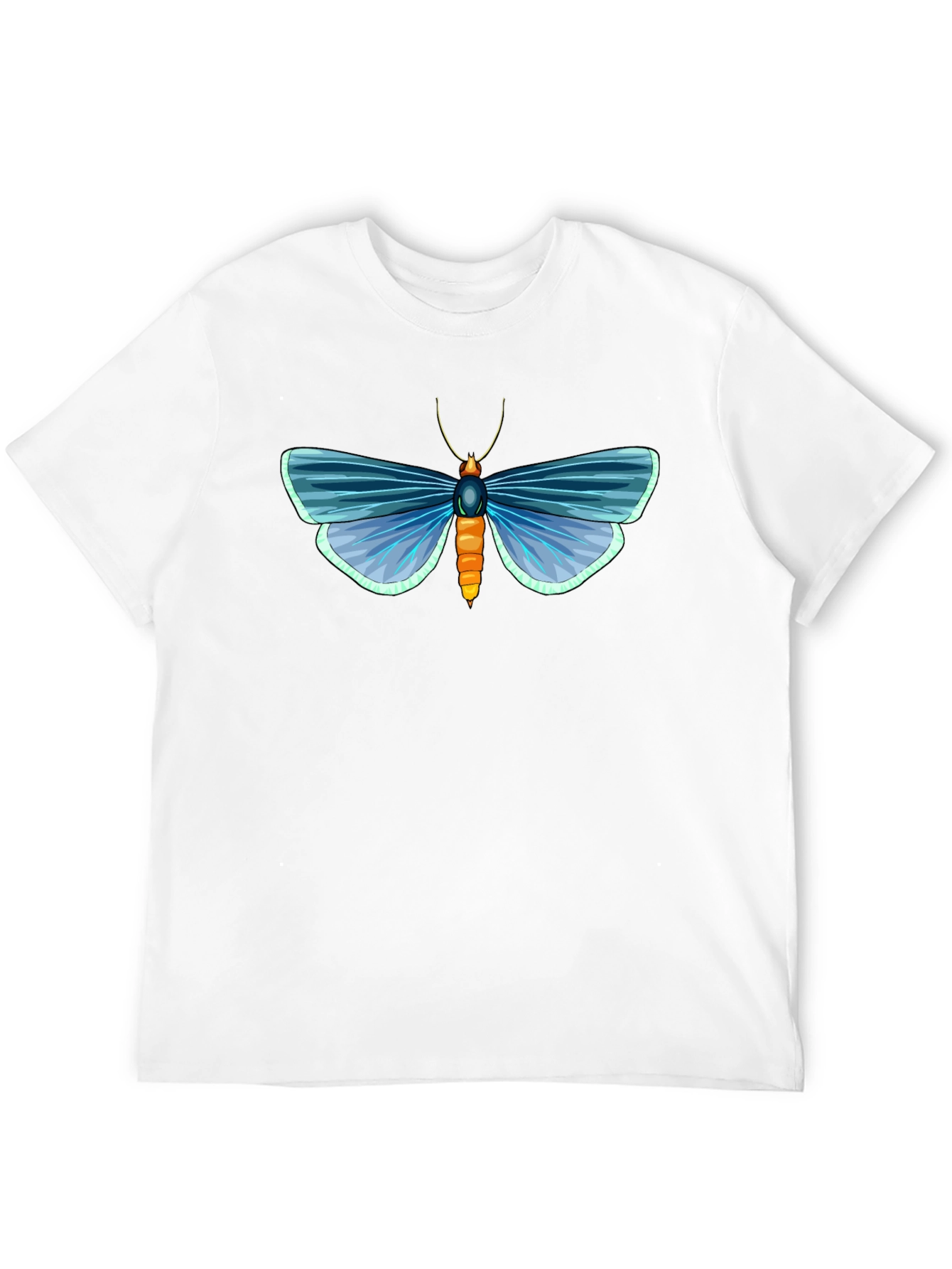 Black Moth Graphic T-Shirt - Black Cotton Tee view 12