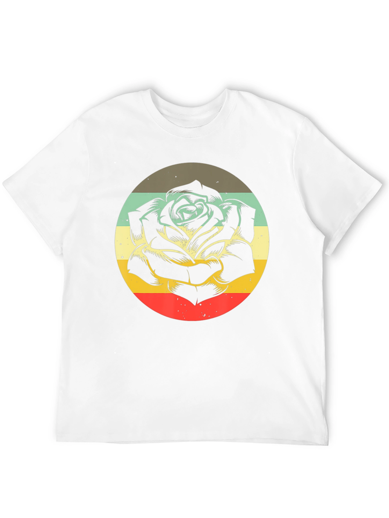 Black Retro Rose Graphic T-Shirt - Black view 12