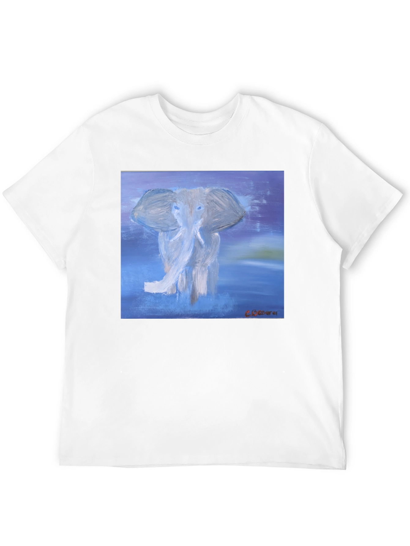 Black Elephant Art Graphic T-Shirt - Stylish Crew Neck Tee view 12