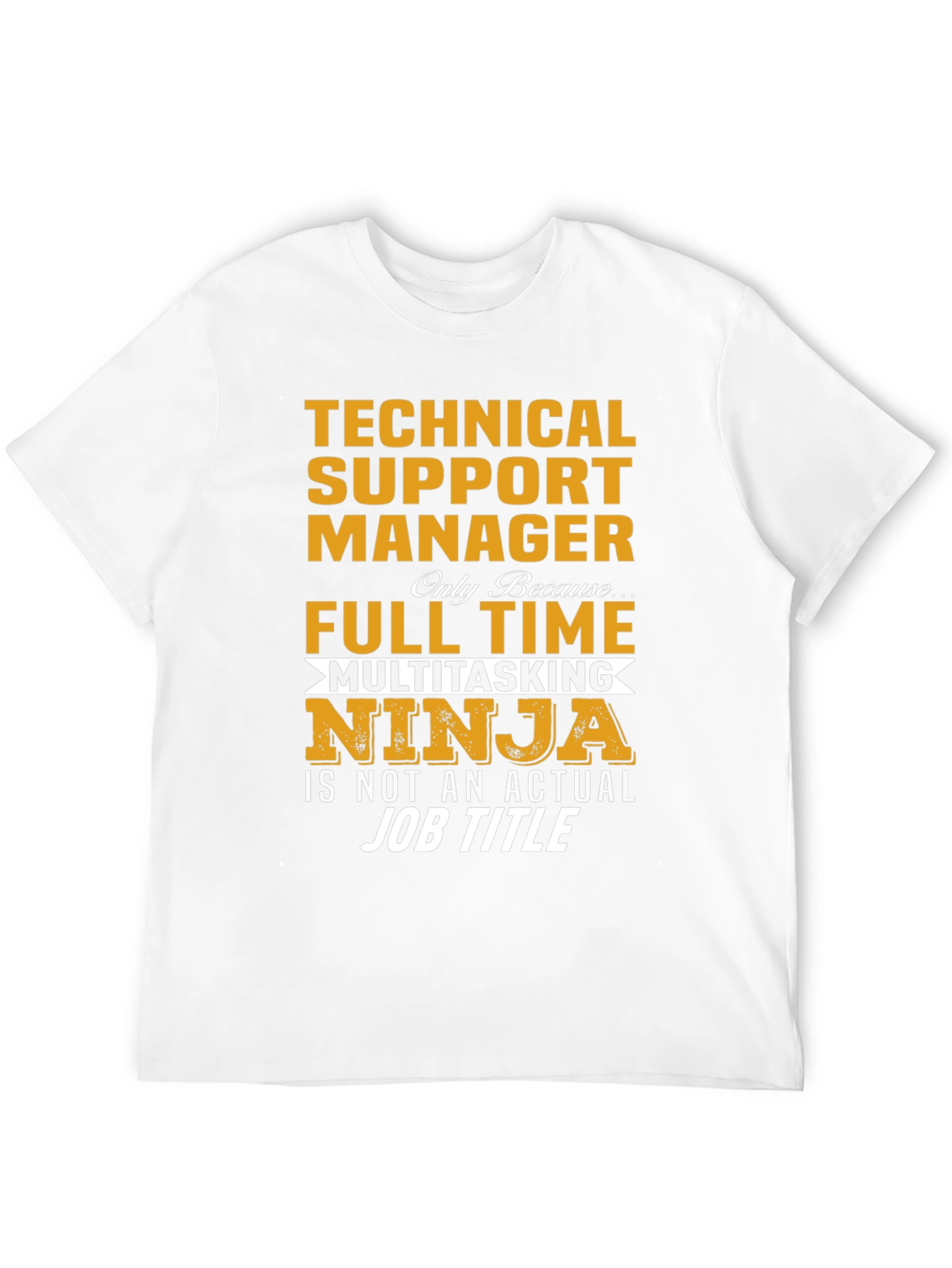 Black Technical Support Manager Ninja T-Shirt view 12