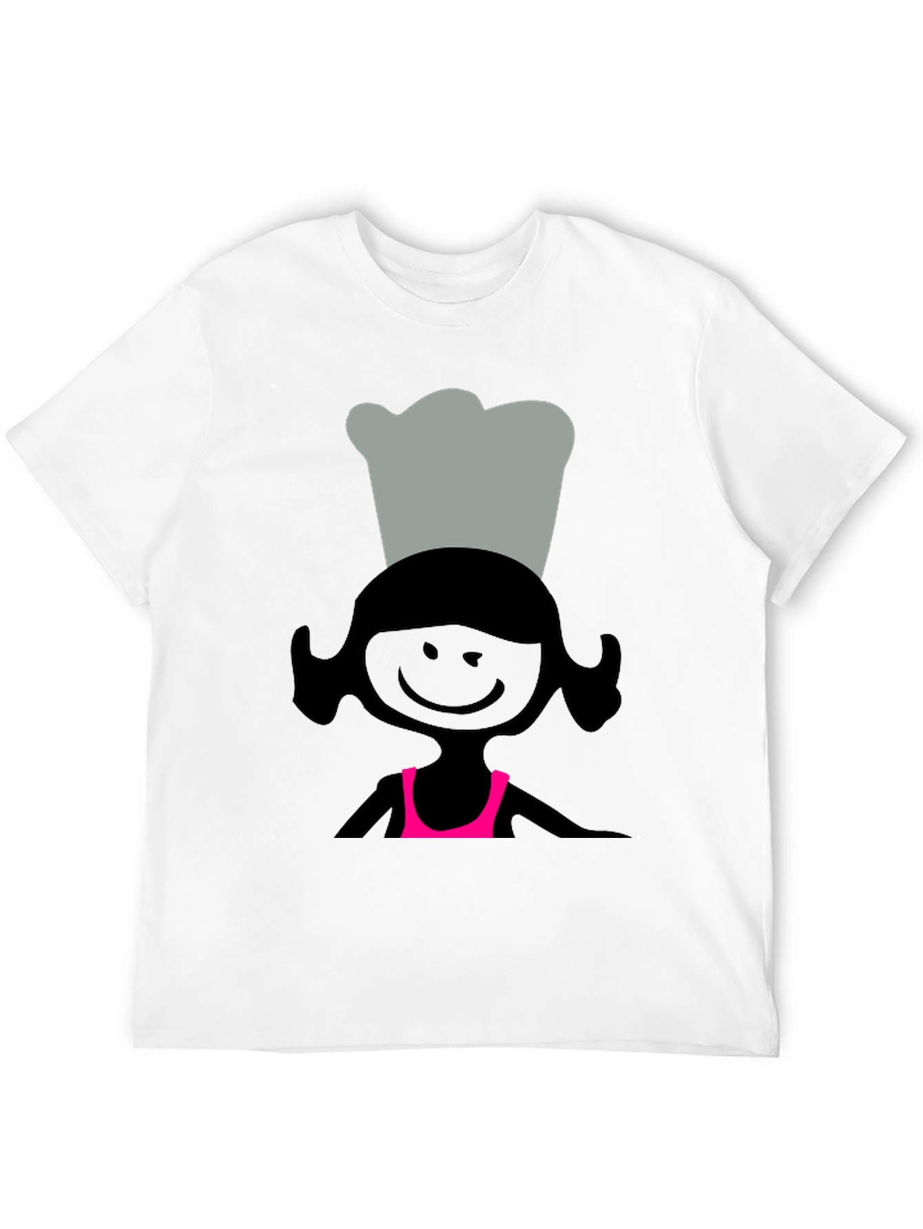 Black Chef Girl Graphic T-Shirt - Unisex Cotton Tee view 12
