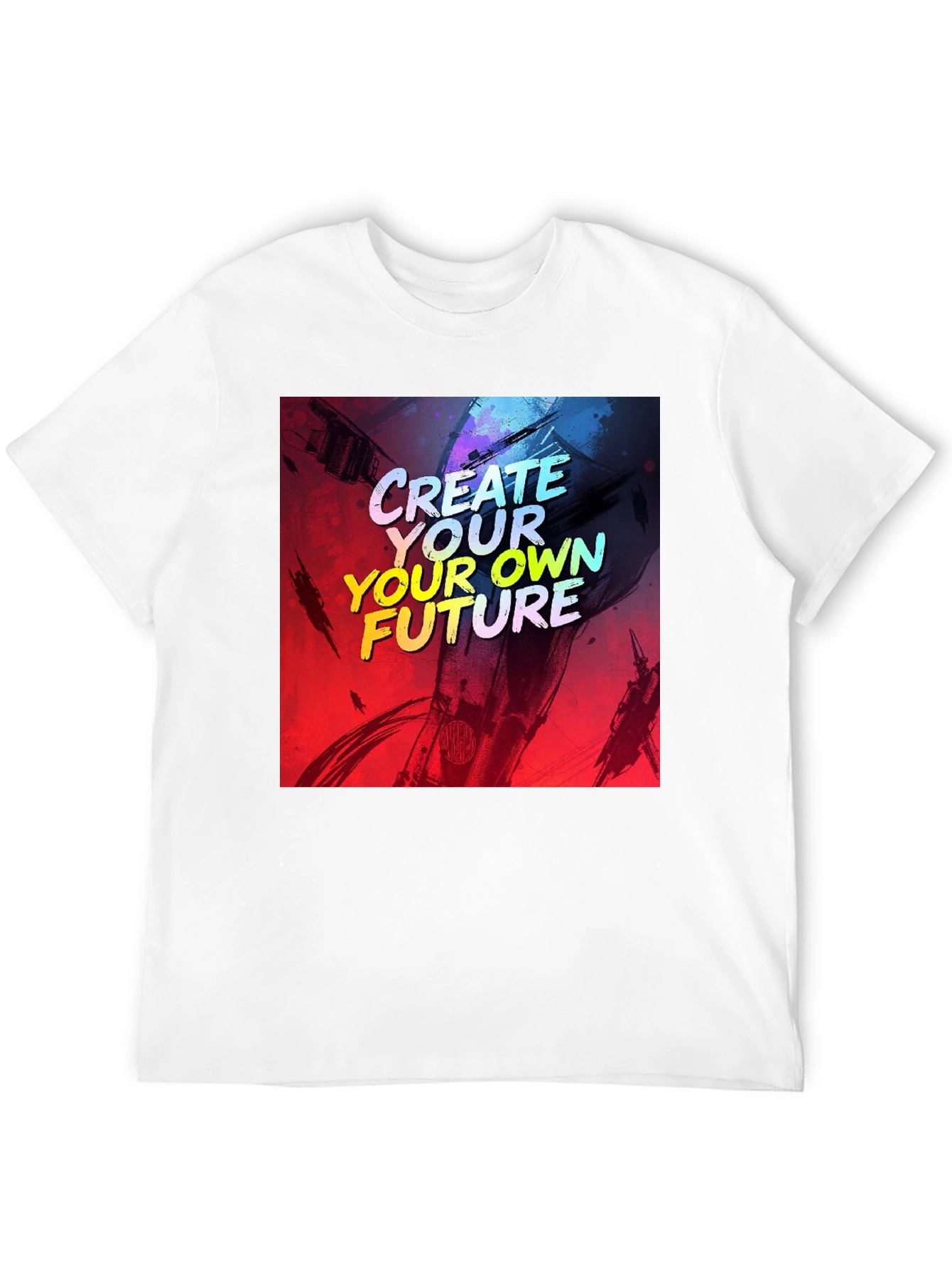 Black Create Your Own Future Graphic Tee - Black view 12