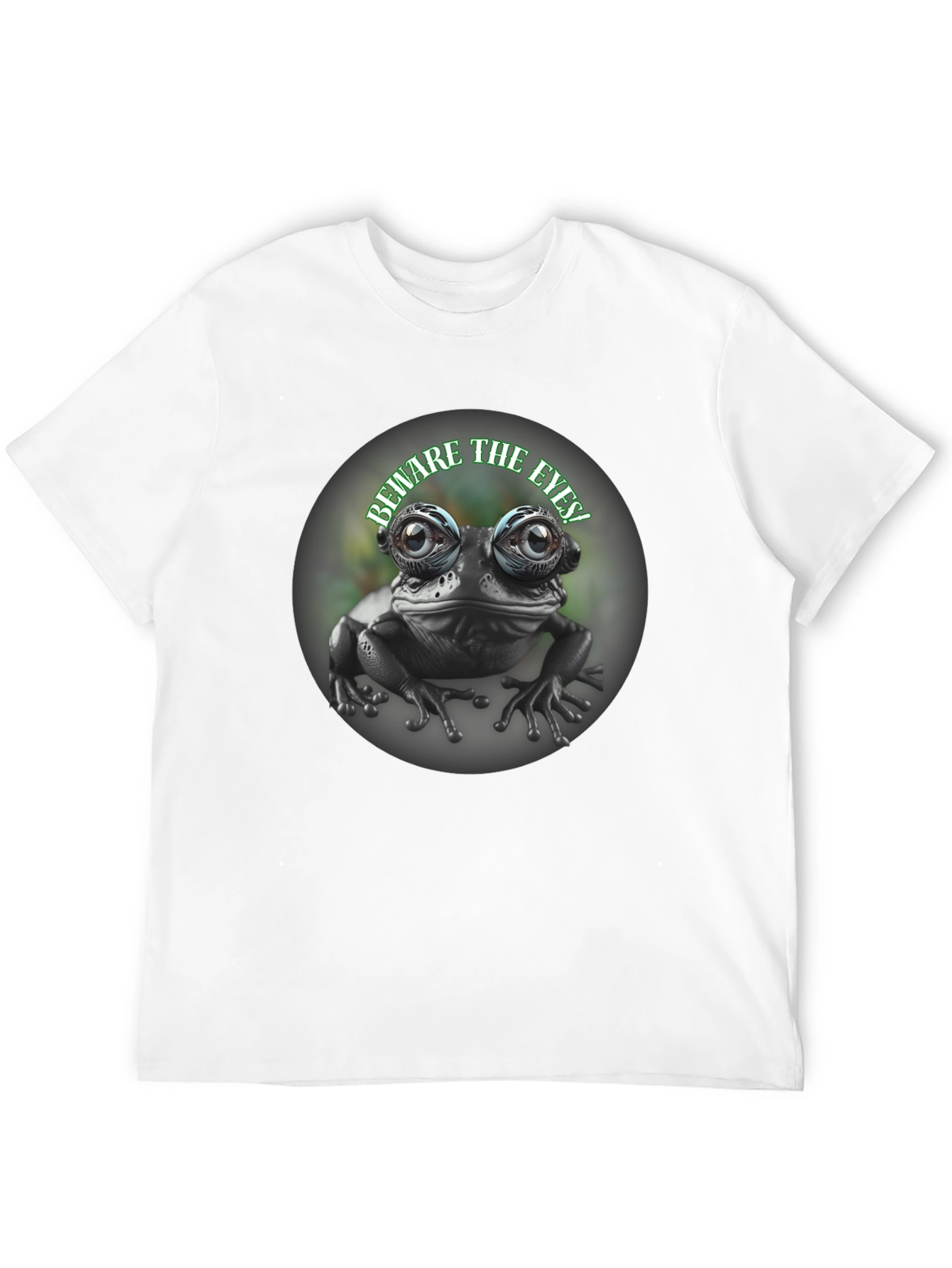 Black Beware The Eyes Frog Graphic Tee - Black view 12