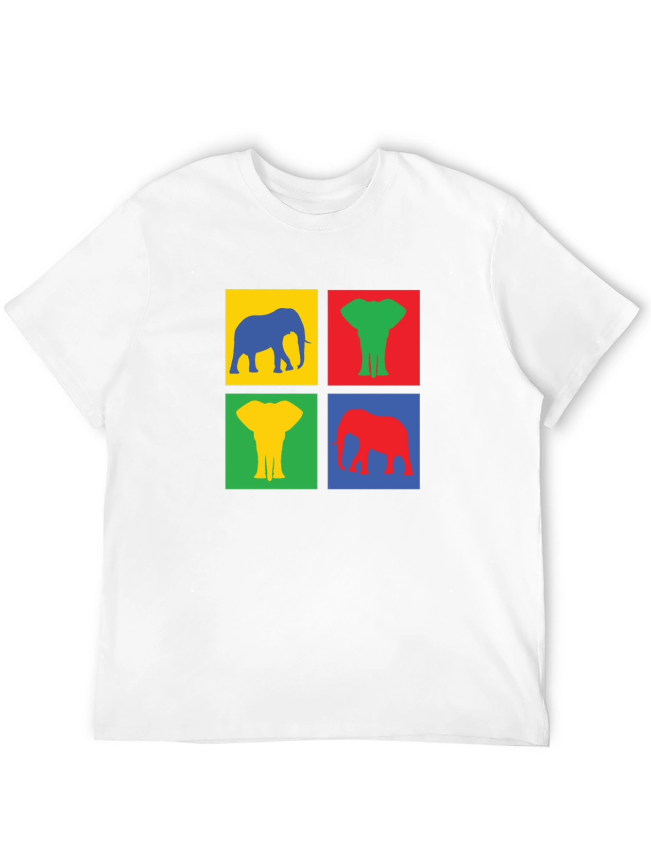 Black Colorful Elephant T-Shirt - Pop Art Tee view 12