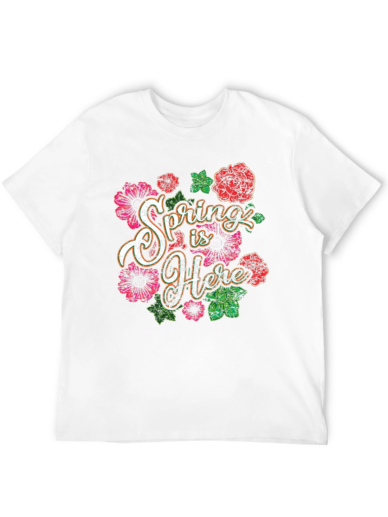 Black Spring Is Here Floral Graphic Tee view 12