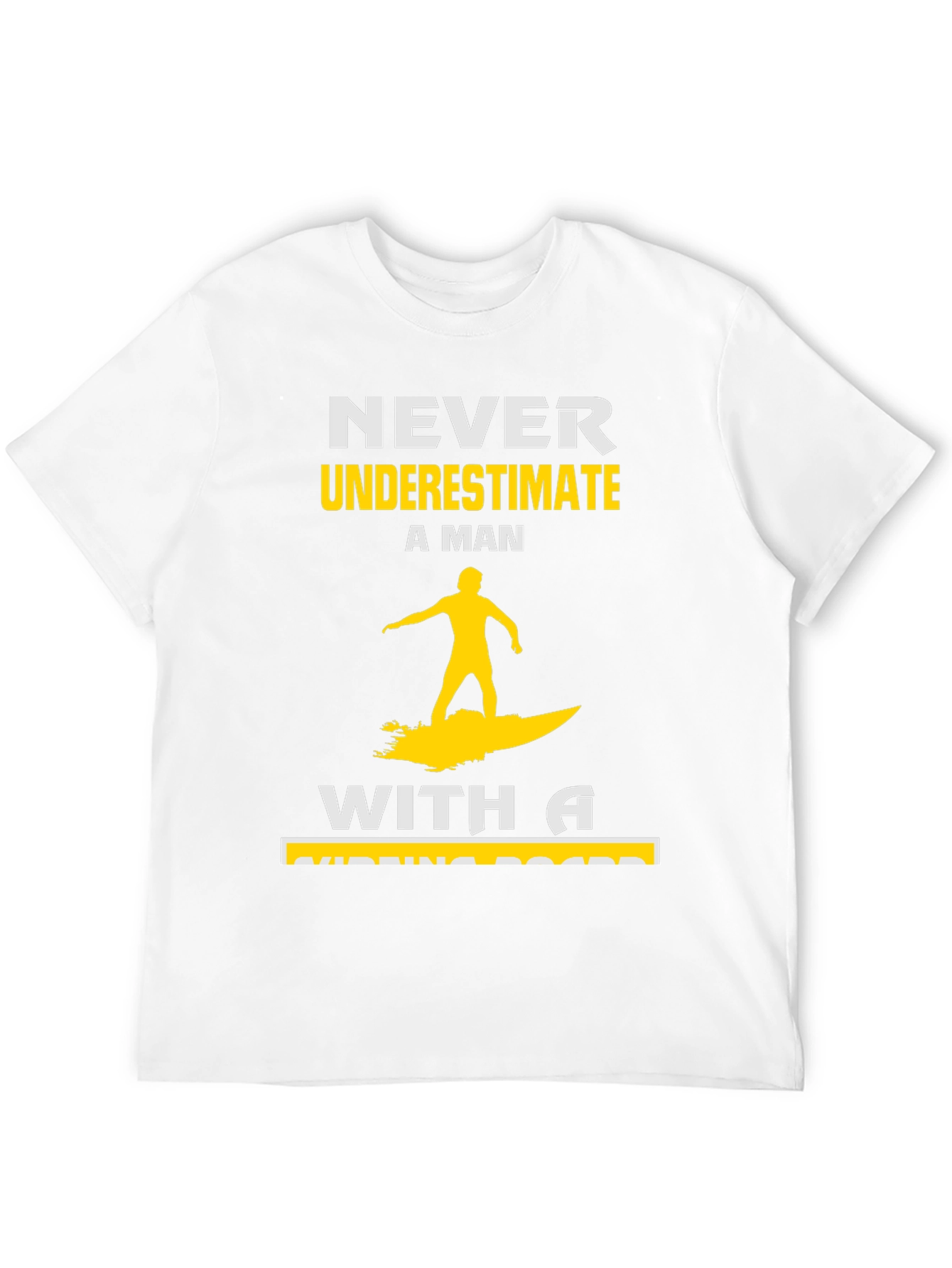 Black Never Underestimate Surfing Man T-Shirt view 12