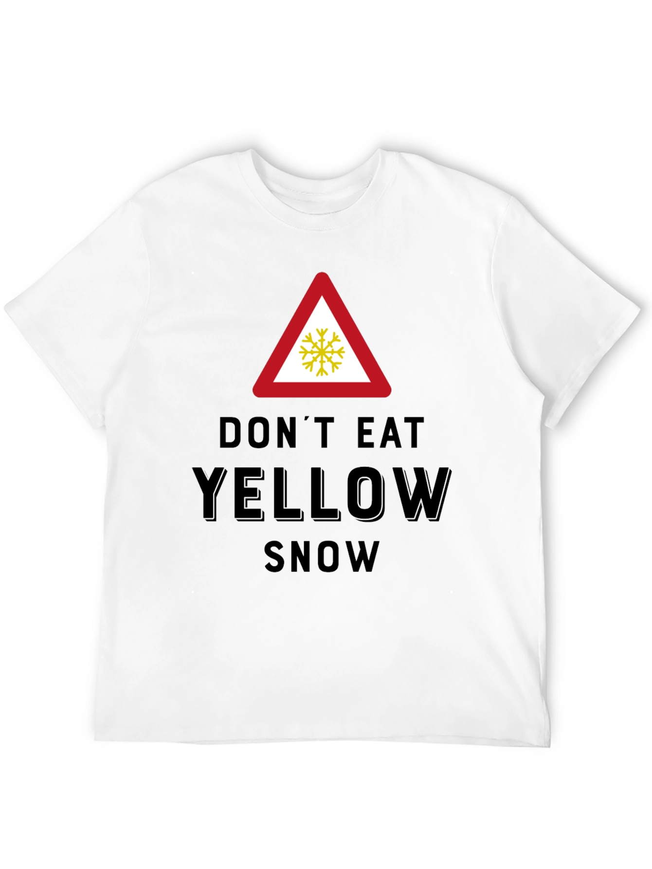 Black Don't Eat Yellow Snow Novelty Graphic T-Shirt view 12