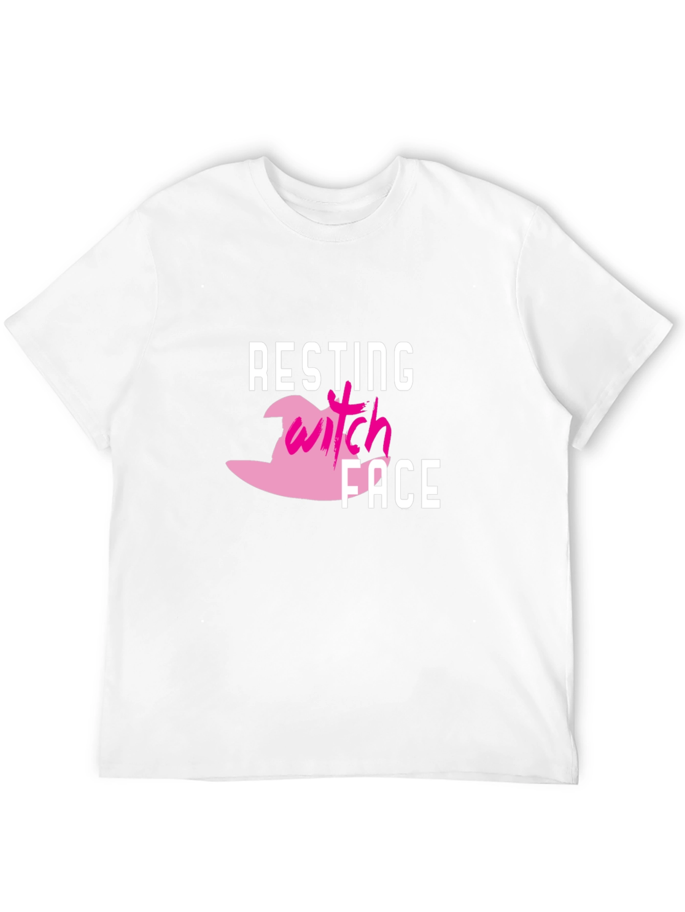 Black Resting Witch Face Graphic T-Shirt - Halloween Tee view 12