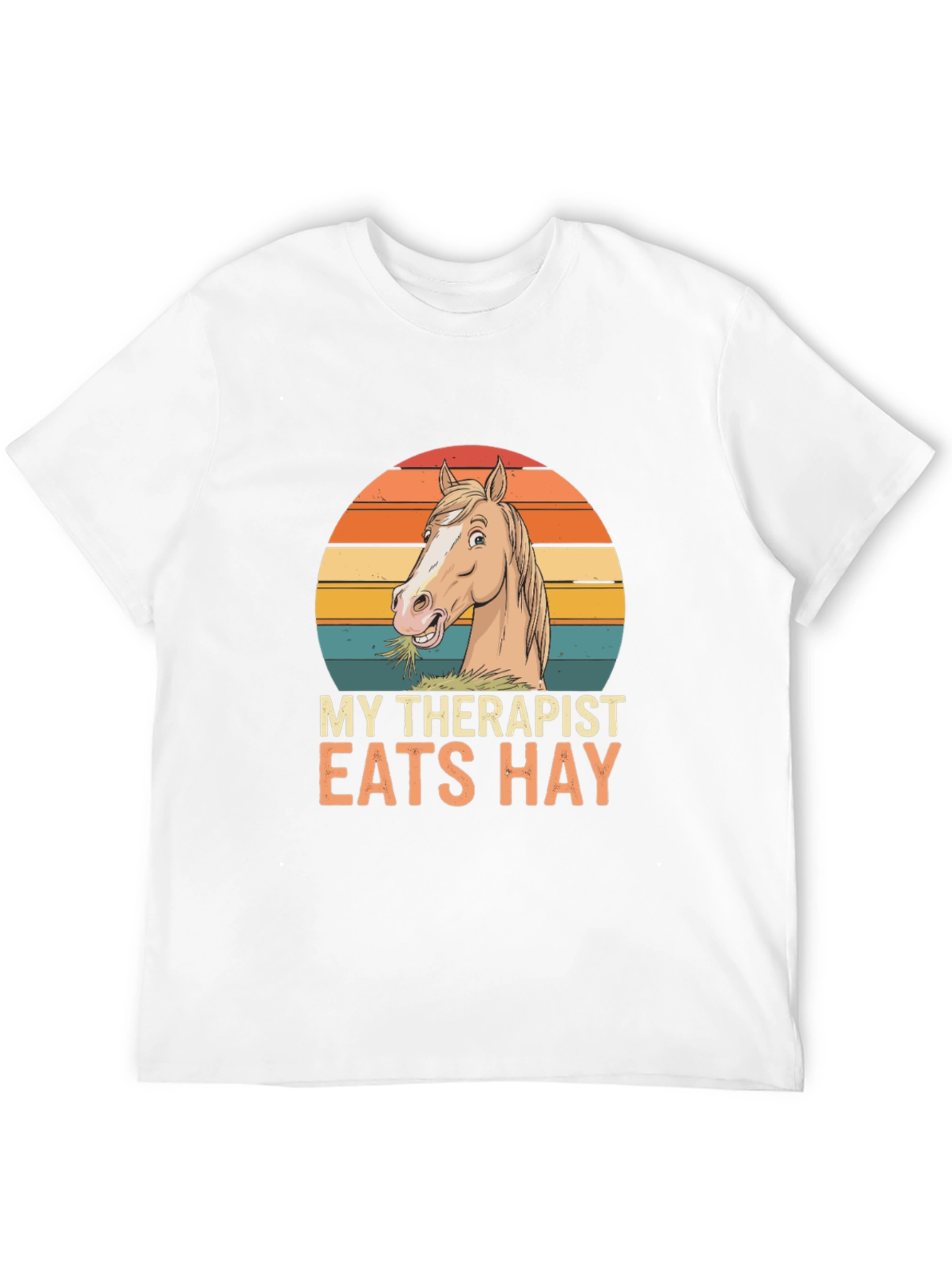 Black My Therapist Eats Hay T-Shirt - Horse Lover Tee view 12