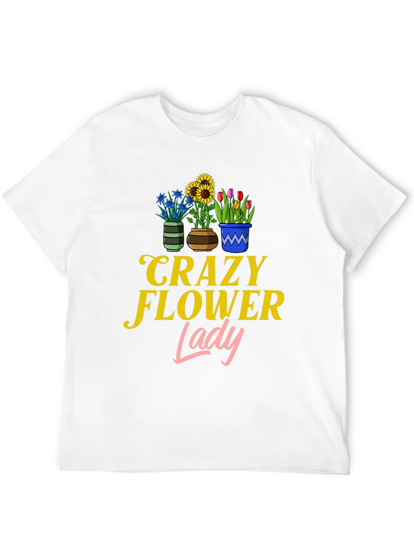 Black Crazy Flower Lady Graphic T-Shirt view 12