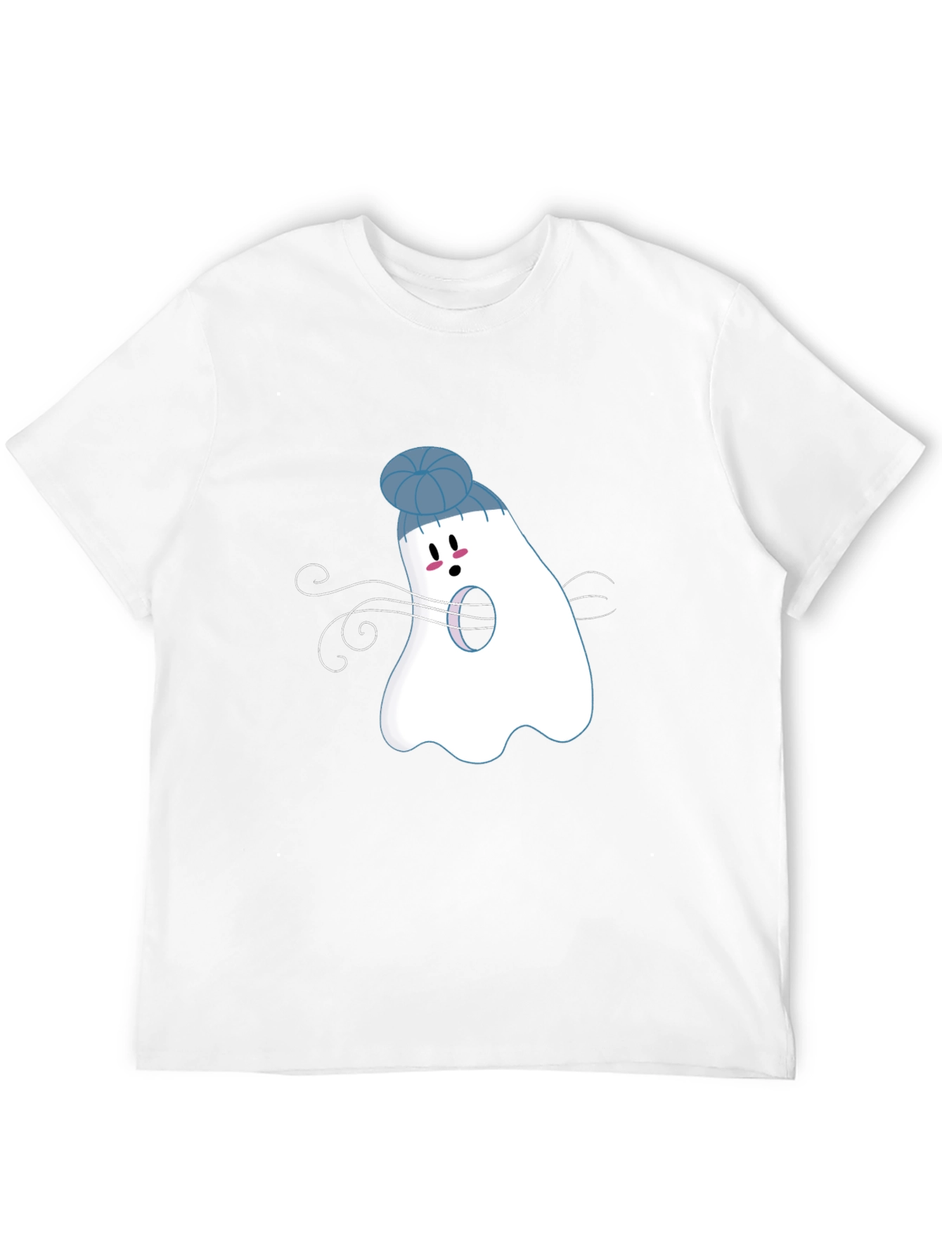 Black Ghost with Beanie T-Shirt: Spooky Season view 12