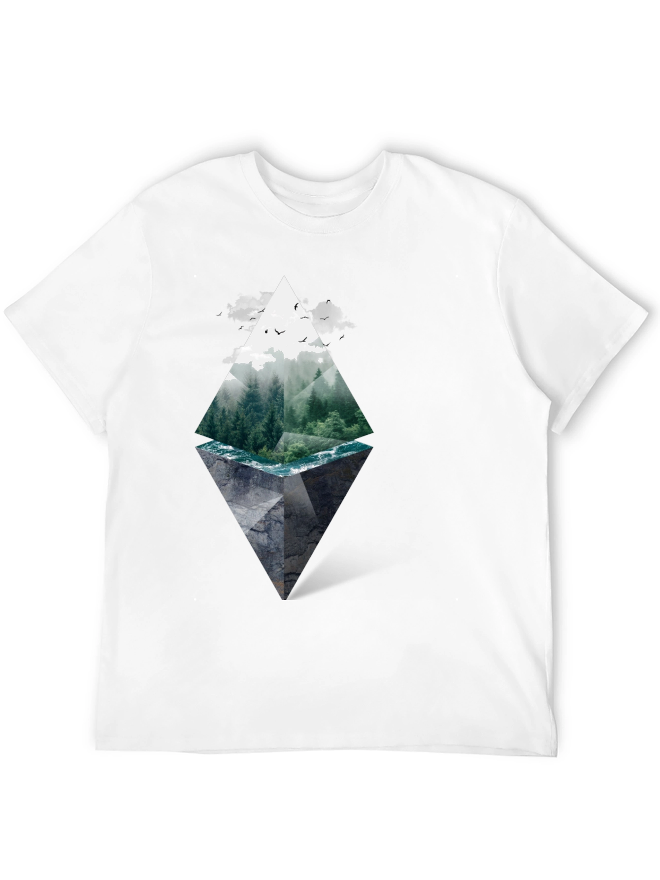 Black Nature Diamond Graphic Tee - Black view 12
