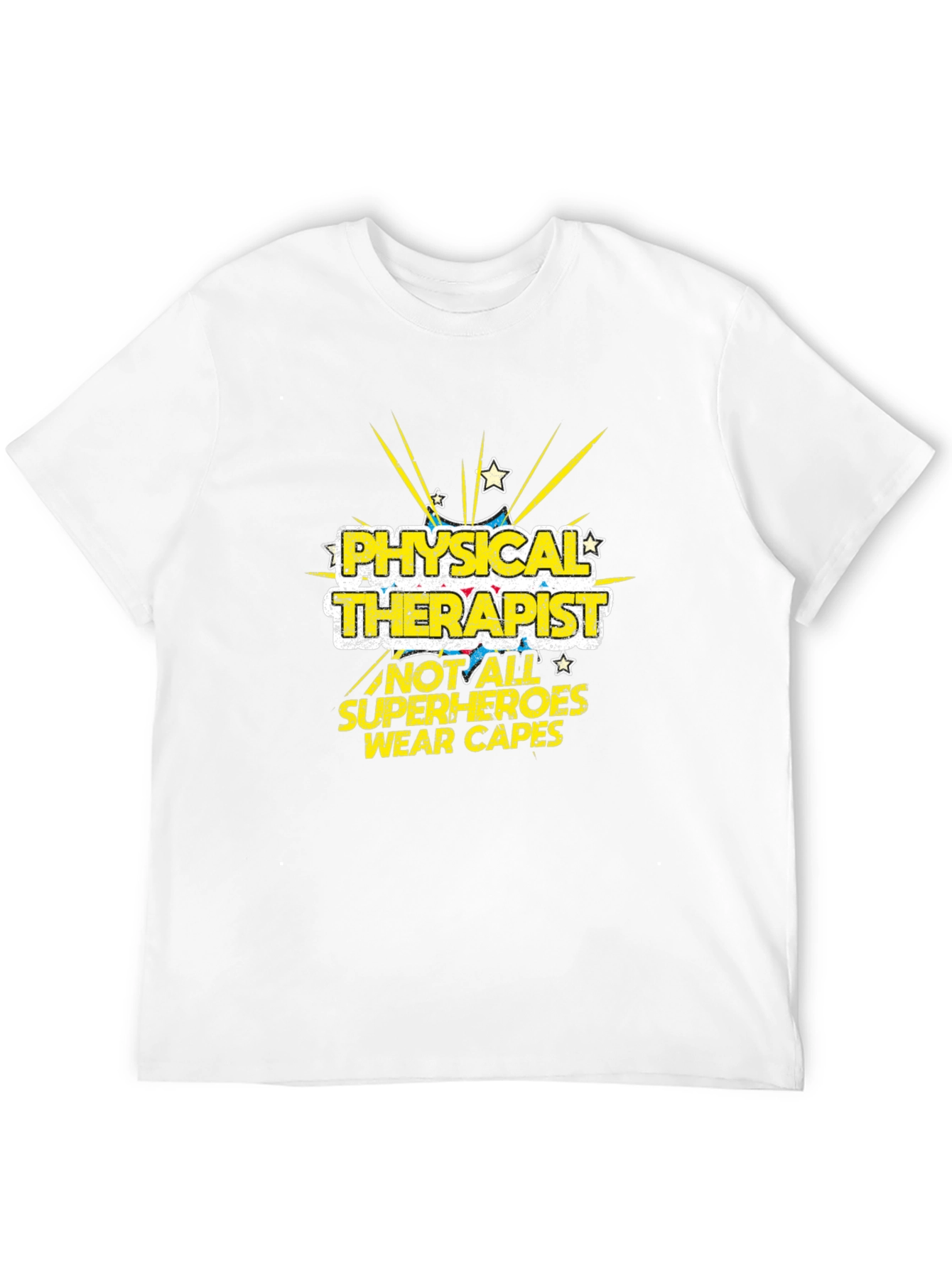 Black Physical Therapist Superhero Graphic Tee - Black view 12