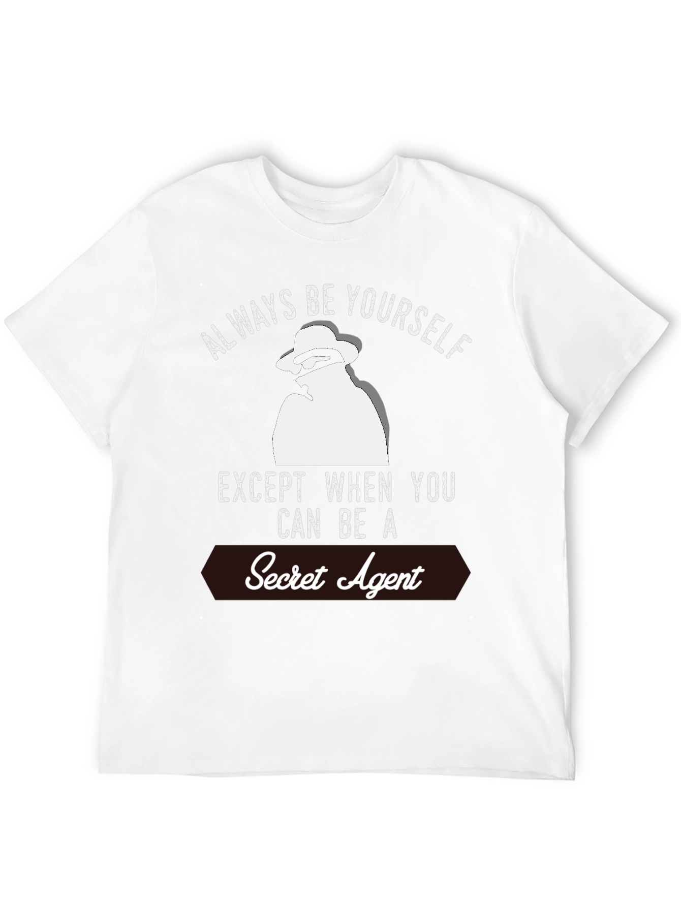 Black Secret Agent Graphic T-Shirt - Always Be Yourself Tee view 12