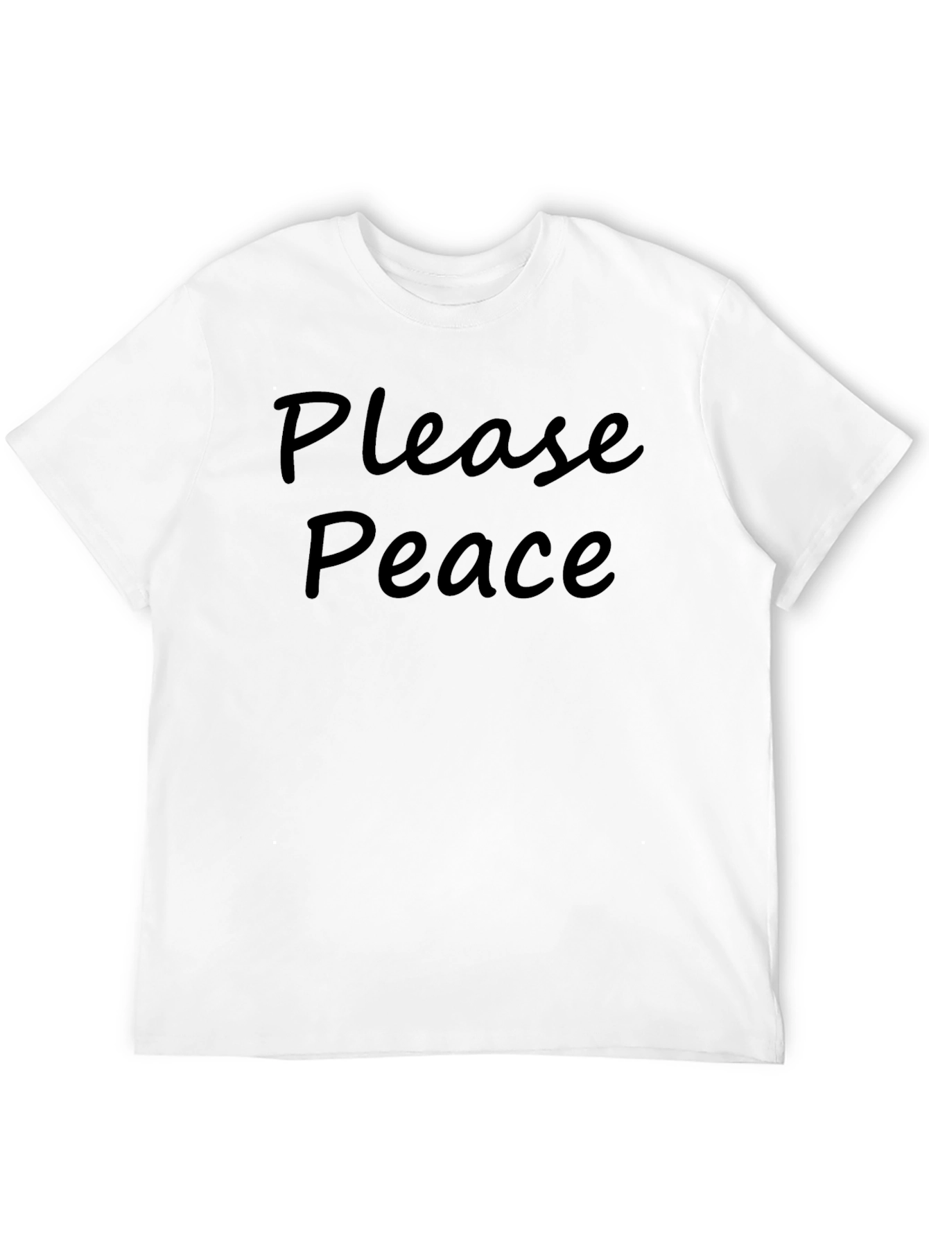 Black Please Peace T-Shirt - Soft Cotton Blend view 12